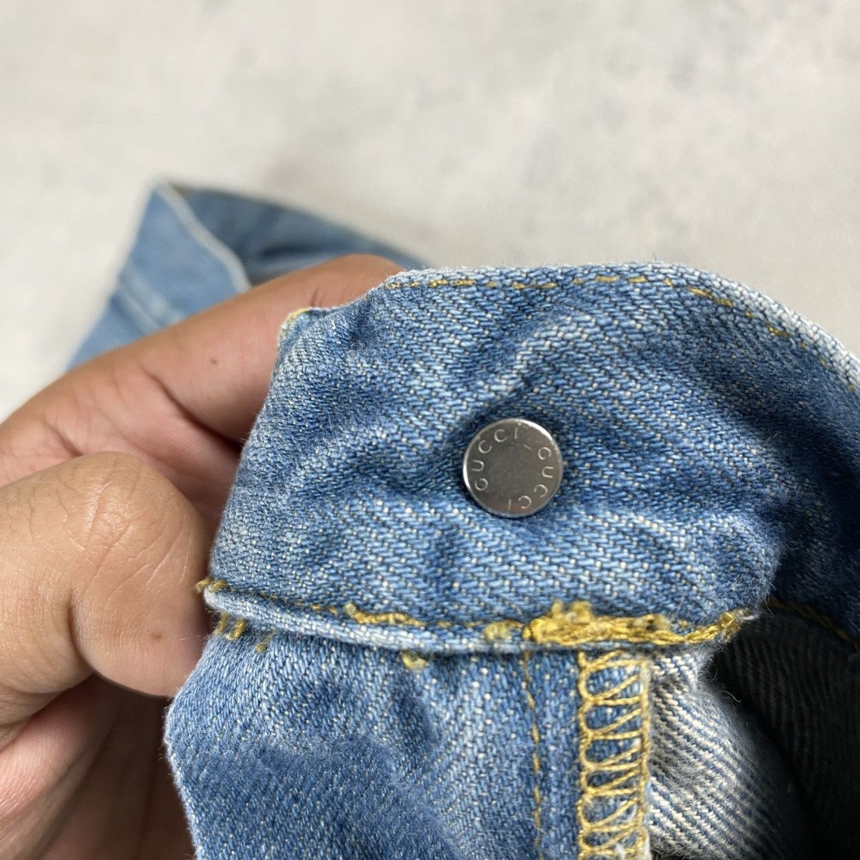 Gucci Vintage GUCCI Distressed Denim Jeans Size US 35 - 8 Thumbnail
