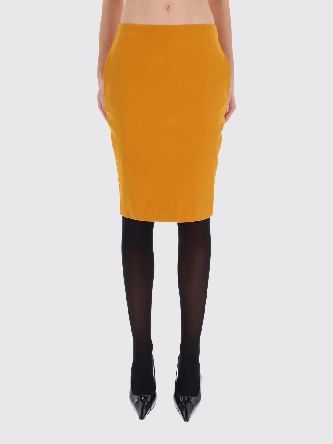 Saint Laurent Paris Saint Laurent Skirt Woman Ocher Size 26" / US 2 / IT 38 - 1 Thumbnail