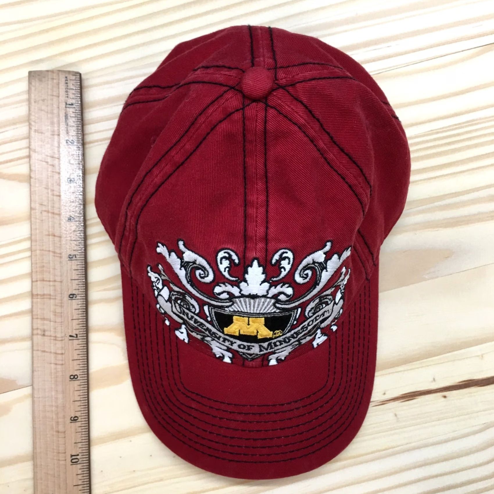 NCAA NCAA University Of Minnesota Baseball Cap Men Red OS Adjustable Embroidered Logo Size ONE SIZE - 3 Thumbnail