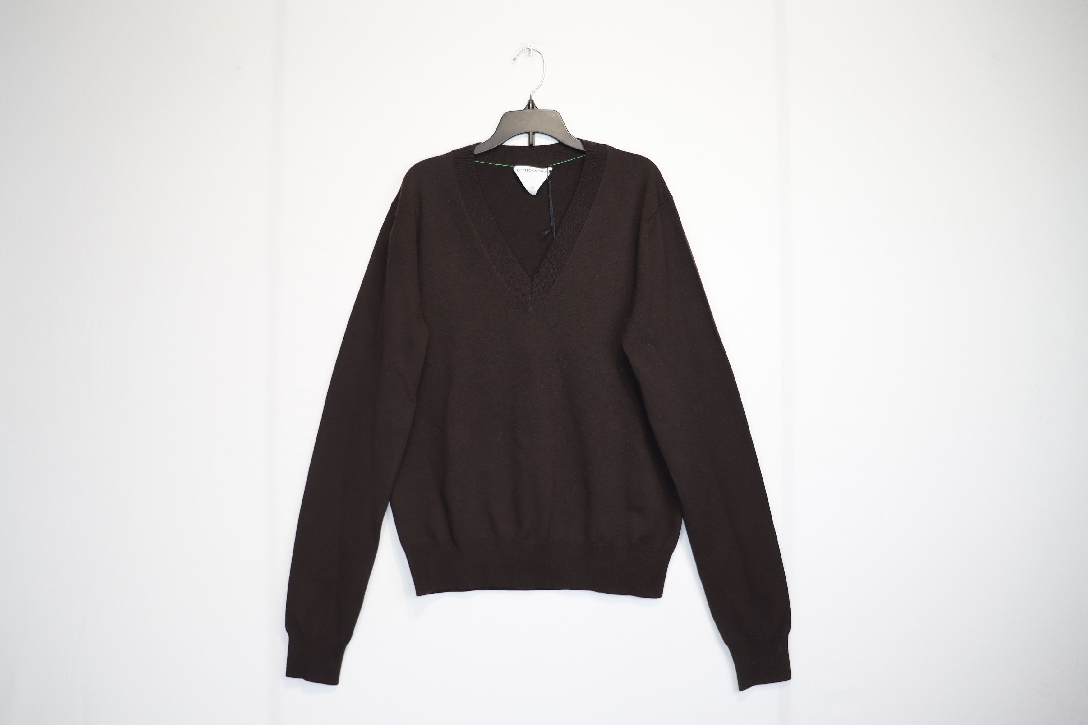 image of Bottega Veneta O1Rshd1 Lightweight Stretch Wool Pullover In Fondant, Men's (Size Medium)
