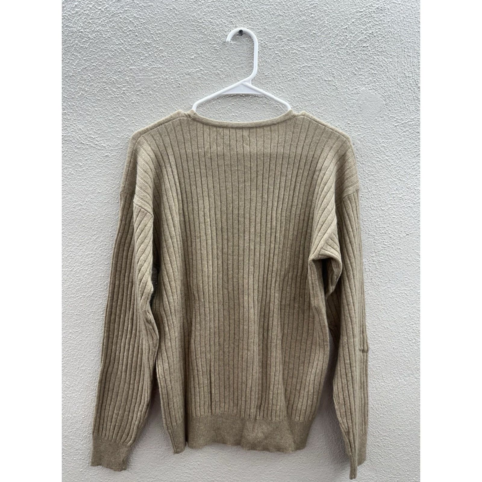 Vintage VINTAGE Verrazano Womens Sweater Pullover Brown Ribbed Cashmere NWT Size Medium Size M / US 6-8 / IT 42-44 - 7 Thumbnail