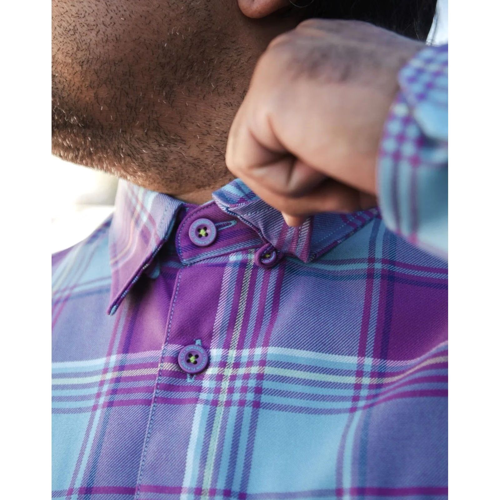 Vintage Dixxon Flannel The Redeemer Flannel Shirt Men L Purple Blue Green White Plaid Button-Up Long Sleeve Casual Size US L / EU 52-54 / 3 - 4 Thumbnail