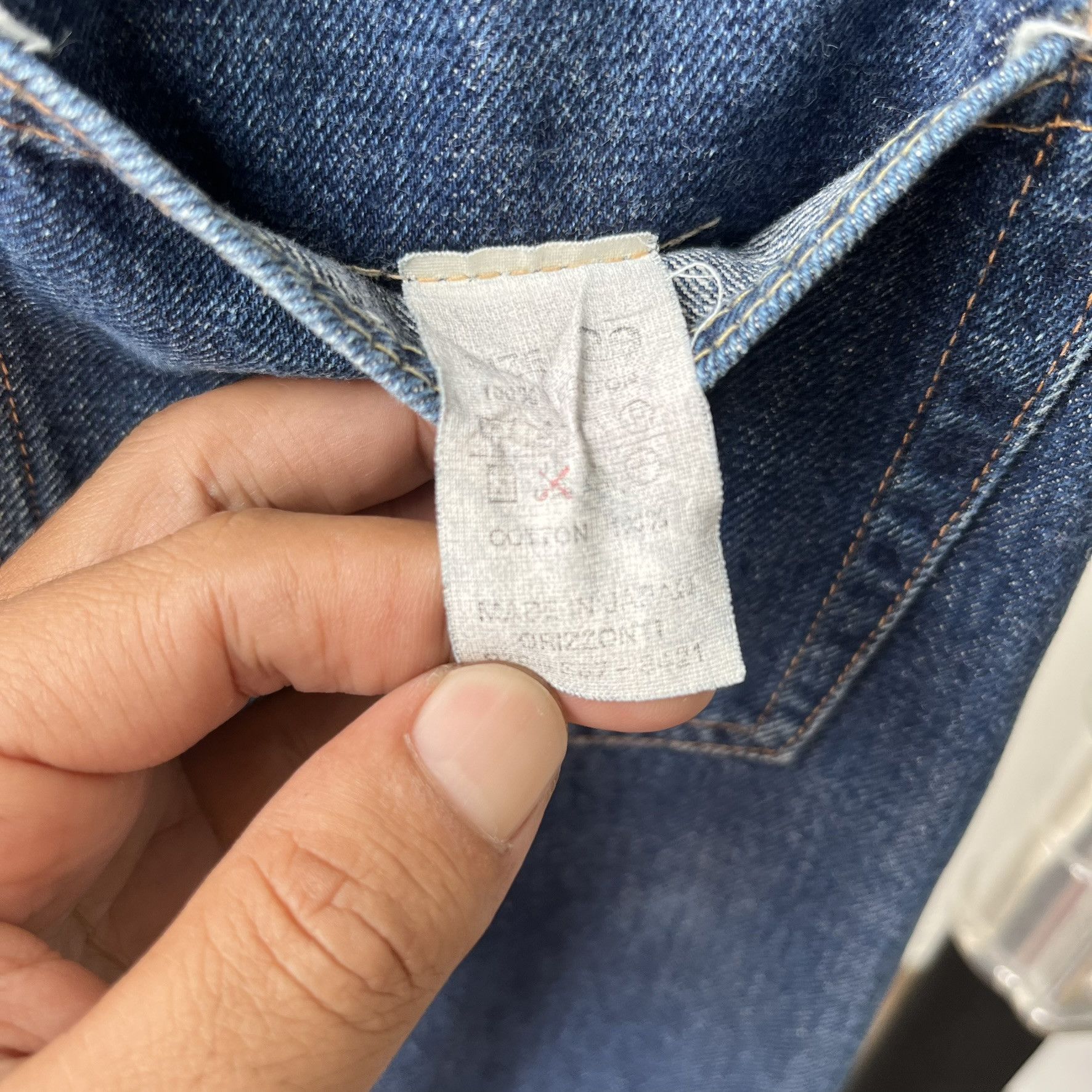 Denime Size 27x32.5 Vintage 90s Denime Big E Redline Jeans S1520 Size US 27 - 13 Thumbnail