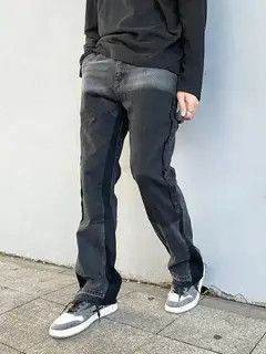 Vintage VIBE double knee fade carpenter distressed flare jeans Size US 34 / EU 50 - 6 Thumbnail