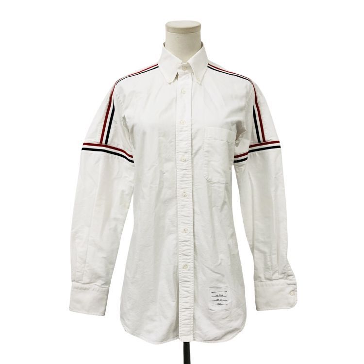Thom Browne Thom Browne Signature Stripe Button Up Shirt Size M Size US M / EU 48-50 / 2 - 1 Thumbnail