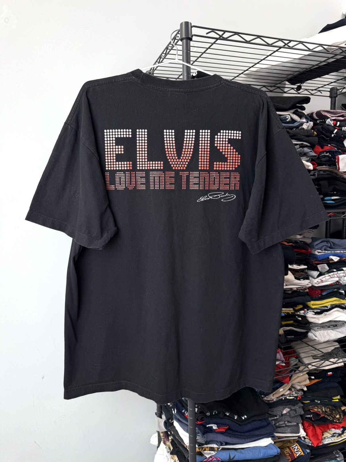 Band Tees Vintage 00s Elvis Presley American Classic Band Rock T Shirt Size US XL / EU 56 / 4 - 2 Thumbnail