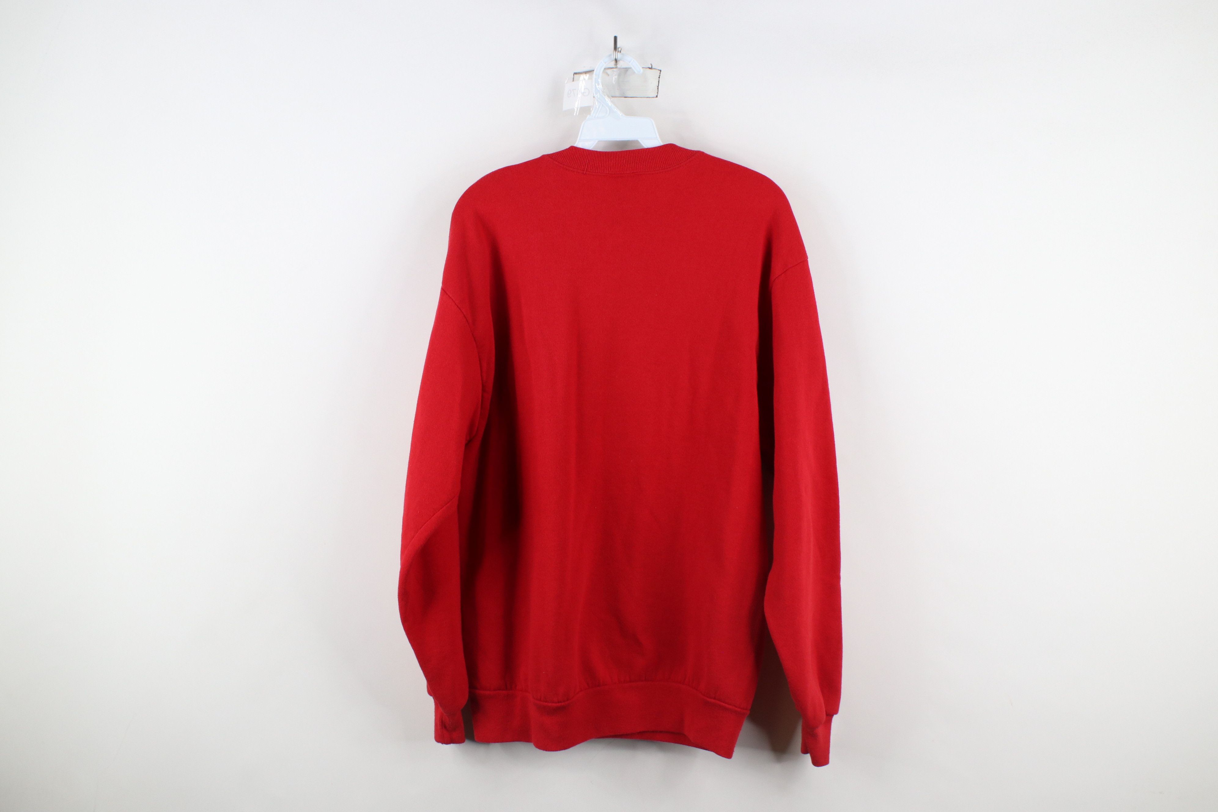 Vintage Vintage 90s Streetwear Farmhouse Puppy Sweatshirt Red USA Size L / US 10 / IT 46 - 11 Thumbnail