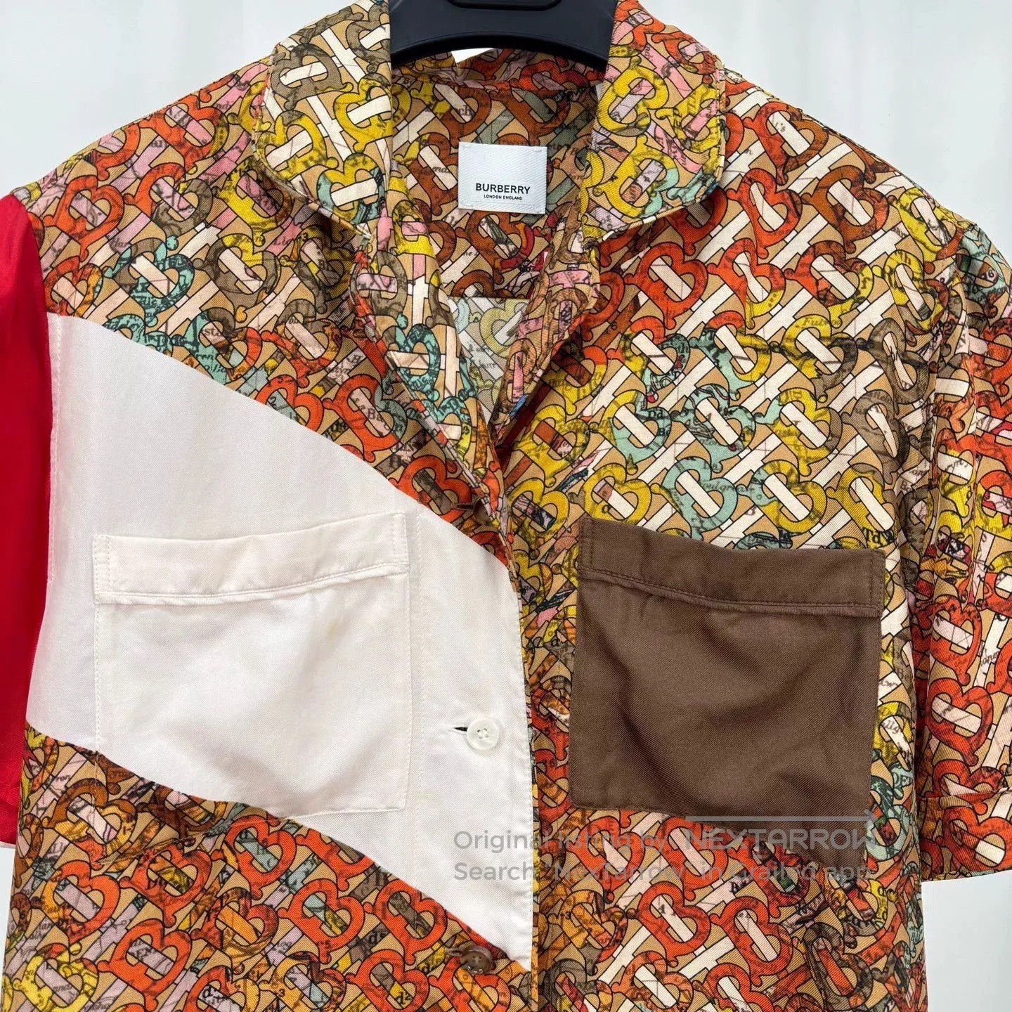Burberry burberry colorful silk short sleeve shirt. Size XS / US 0-2 / IT 36-38 - 3 Thumbnail