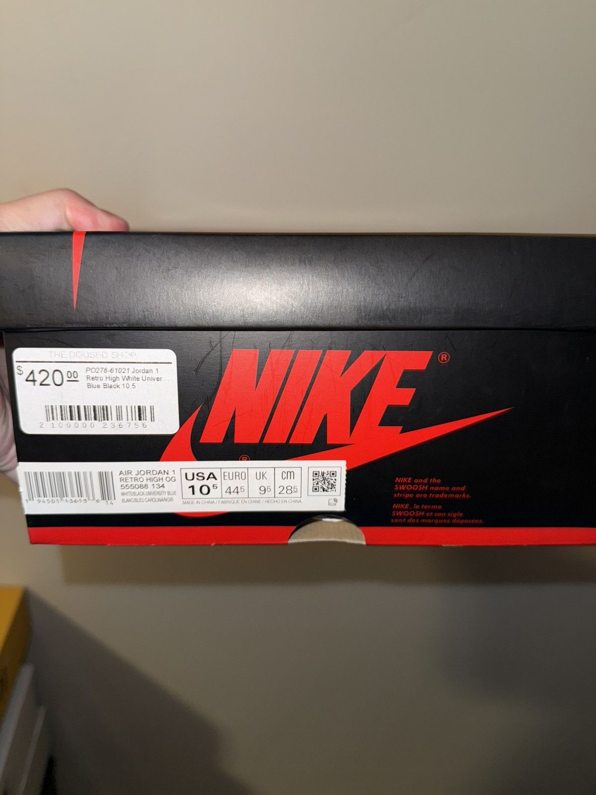 Jordan Brand × Nike Jordan 1 High University Blue Size US 10.5 / EU 43-44 - 11 Thumbnail