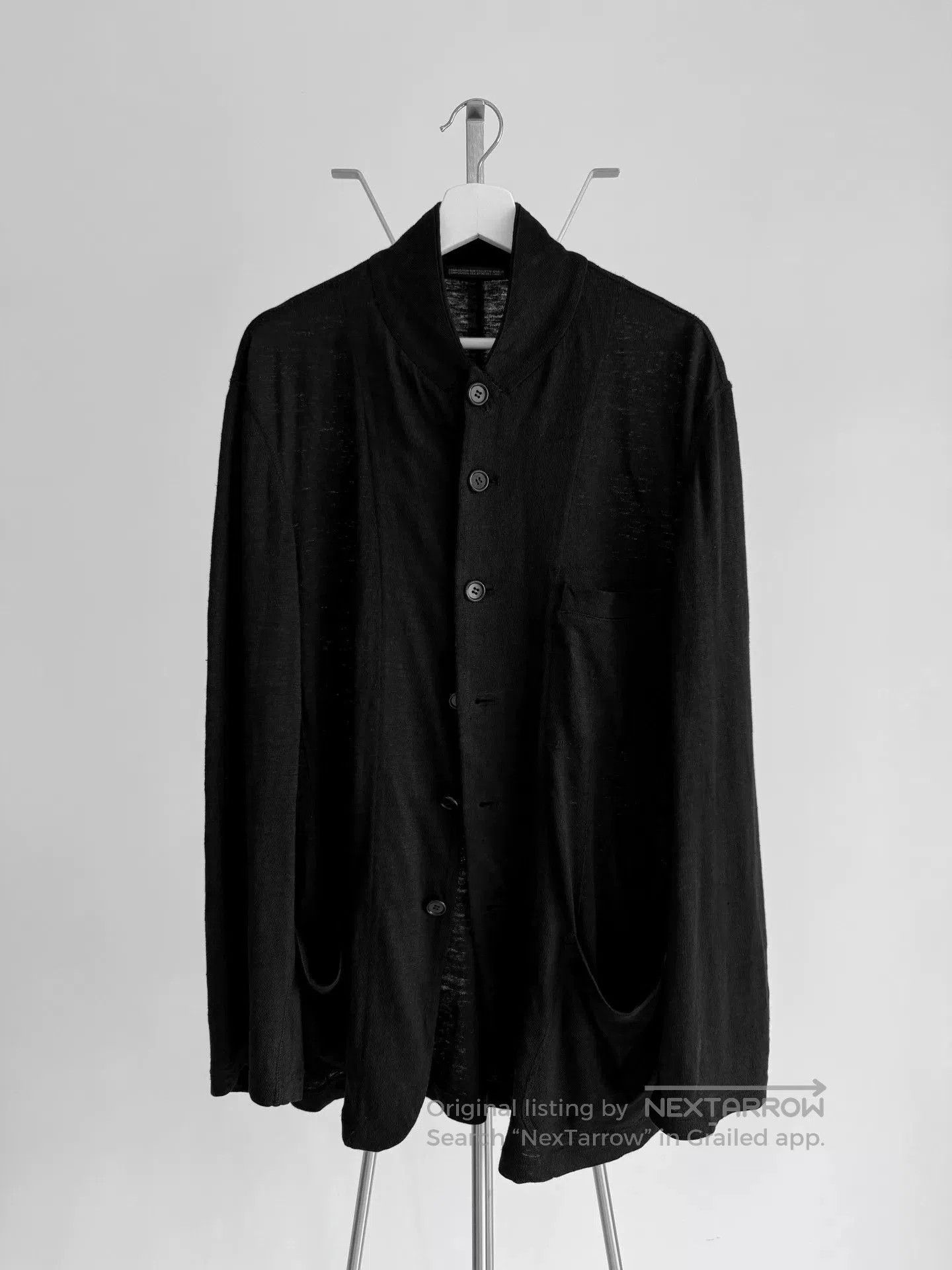 Yohji Yamamoto Yohji Yamamoto Black Linen Suit Jacket. Size US XL / EU 56 / 4 - 1 Thumbnail