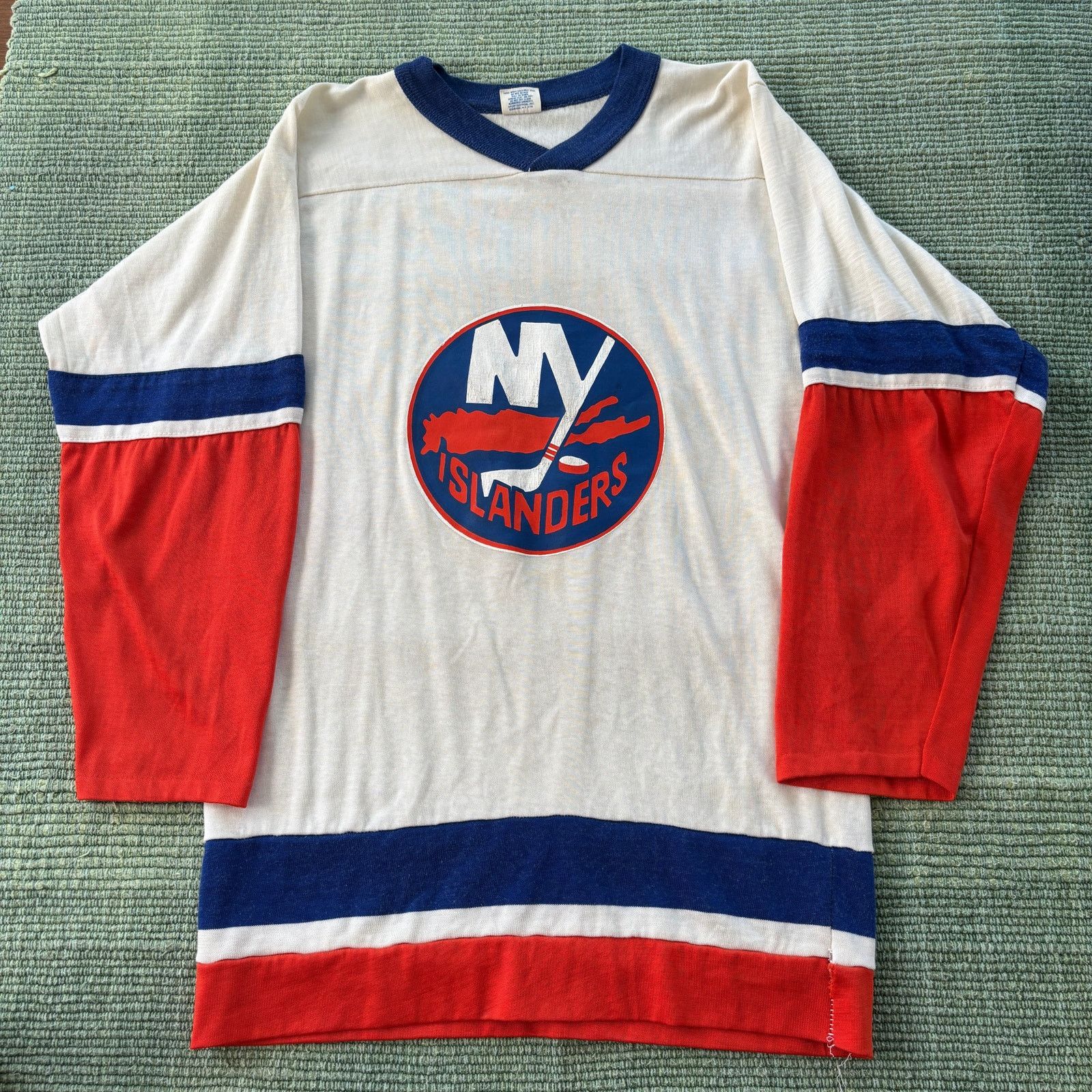NHL × Vintage Vintage 1970s NY Islanders Durene Hockey Jersey Shirt Sz M/L Size US M / EU 48-50 / 2 - 1 Thumbnail