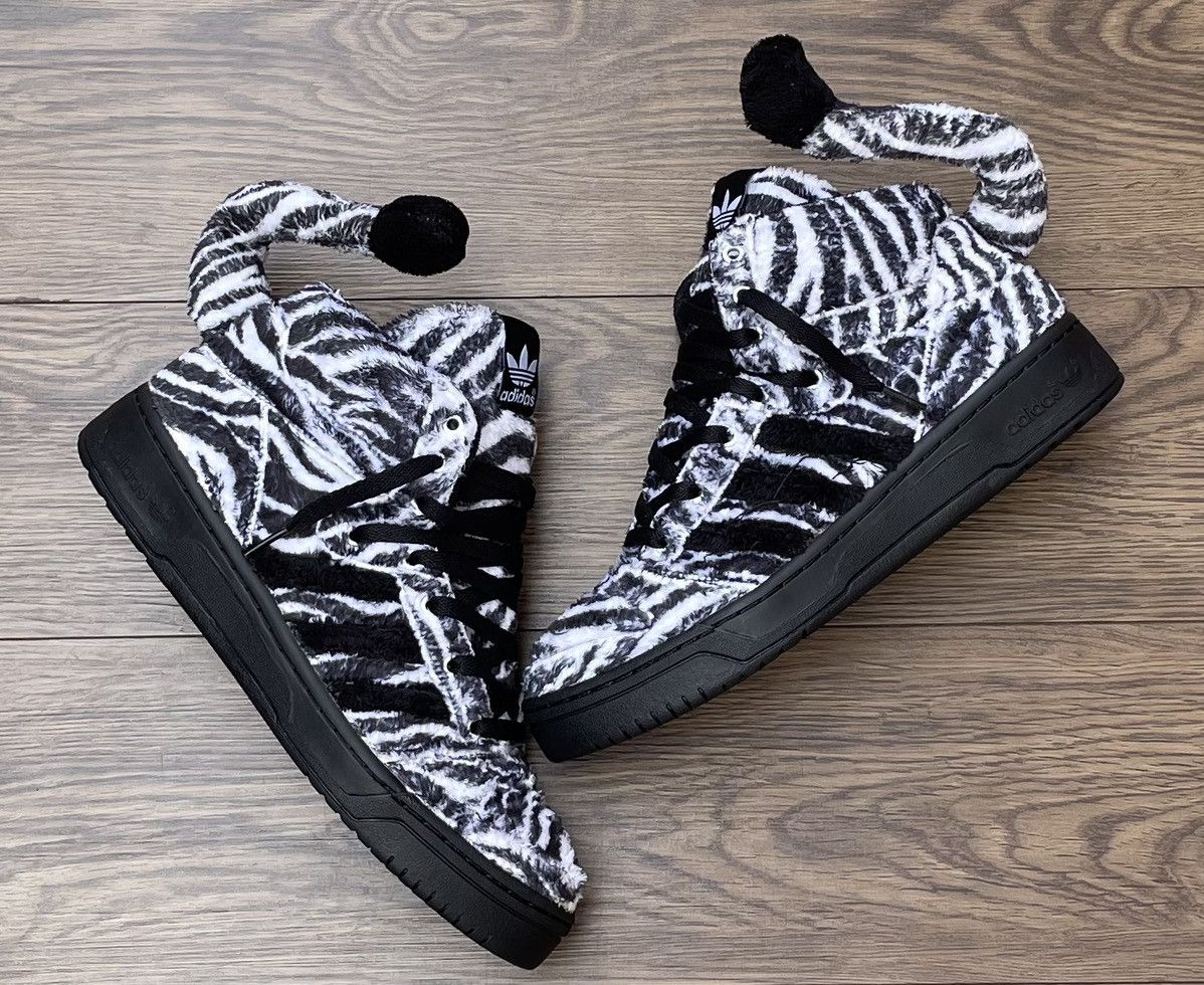 Adidas Jeremy Scott Adidas x Jeremy Scott Zebra Black White Grailed