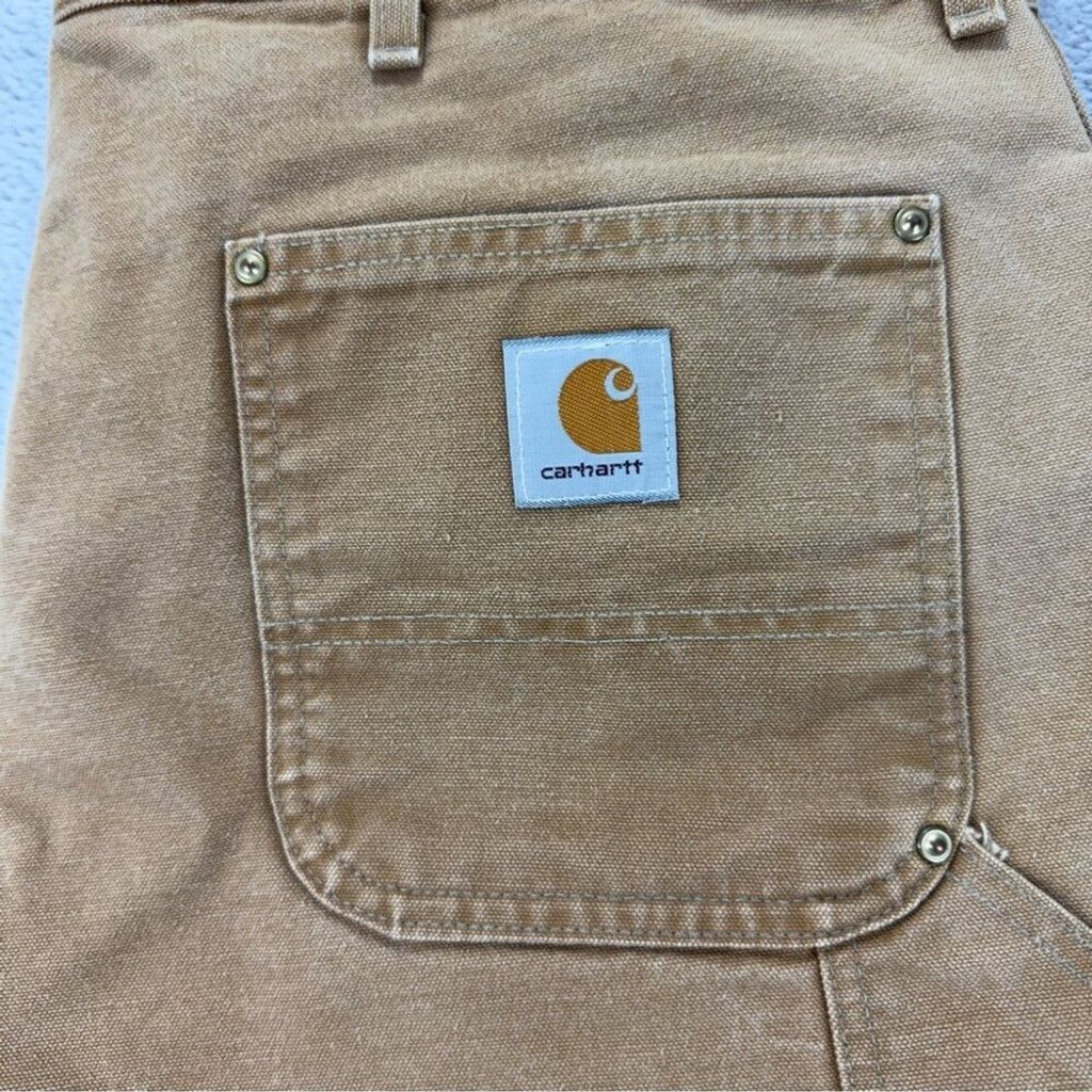 Carhartt Vintage Carhartt Men's Size 42x27 B01 BRN Tan Double Knee Pa Size US 30 / EU 46 - 6 Thumbnail