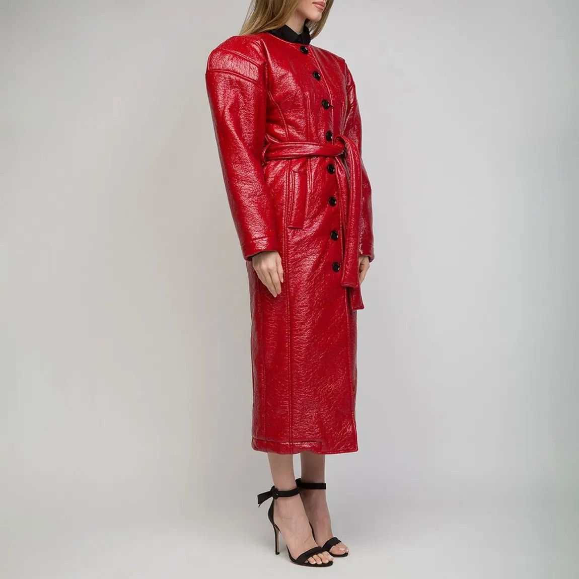 Dolce & Gabbana o1y0825 Belted Overcoat in Red Size XS / US 0-2 / IT 36-38 - 2 Thumbnail
