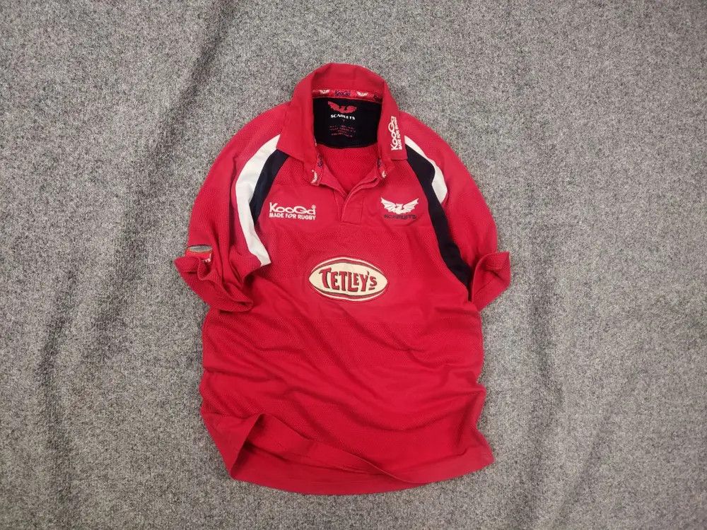 Vintage Llanelli Scarlets Jersey Home Rugby Shirt Vintage KooGa Size US L / EU 52-54 / 3 - 1 Thumbnail