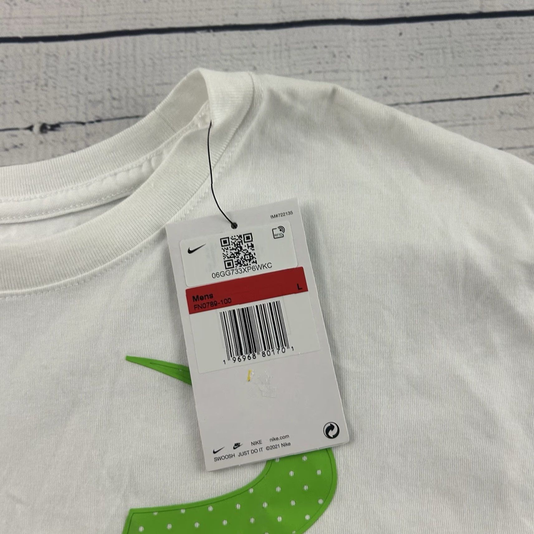 Nike Nike Dri-Fit Rafe Nadal Short Sleeve T Shirt Men L White Green Size US L / EU 52-54 / 3 - 2 Thumbnail
