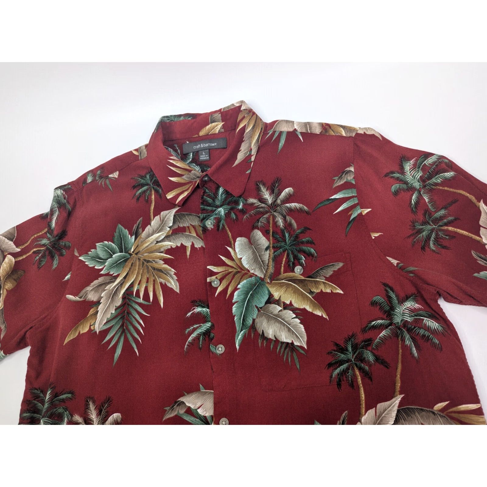 Croft & Barrow VINTAGE Croft & Barrow Red Hawaiian Men's Large Button Up Shirt Rayon Short Sleeve Size US L / EU 52-54 / 3 - 2 Thumbnail