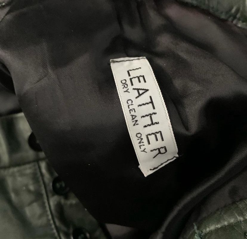 Costume National Costume National Homme Moss Green Leather Pants Size US 31 - 9 Thumbnail