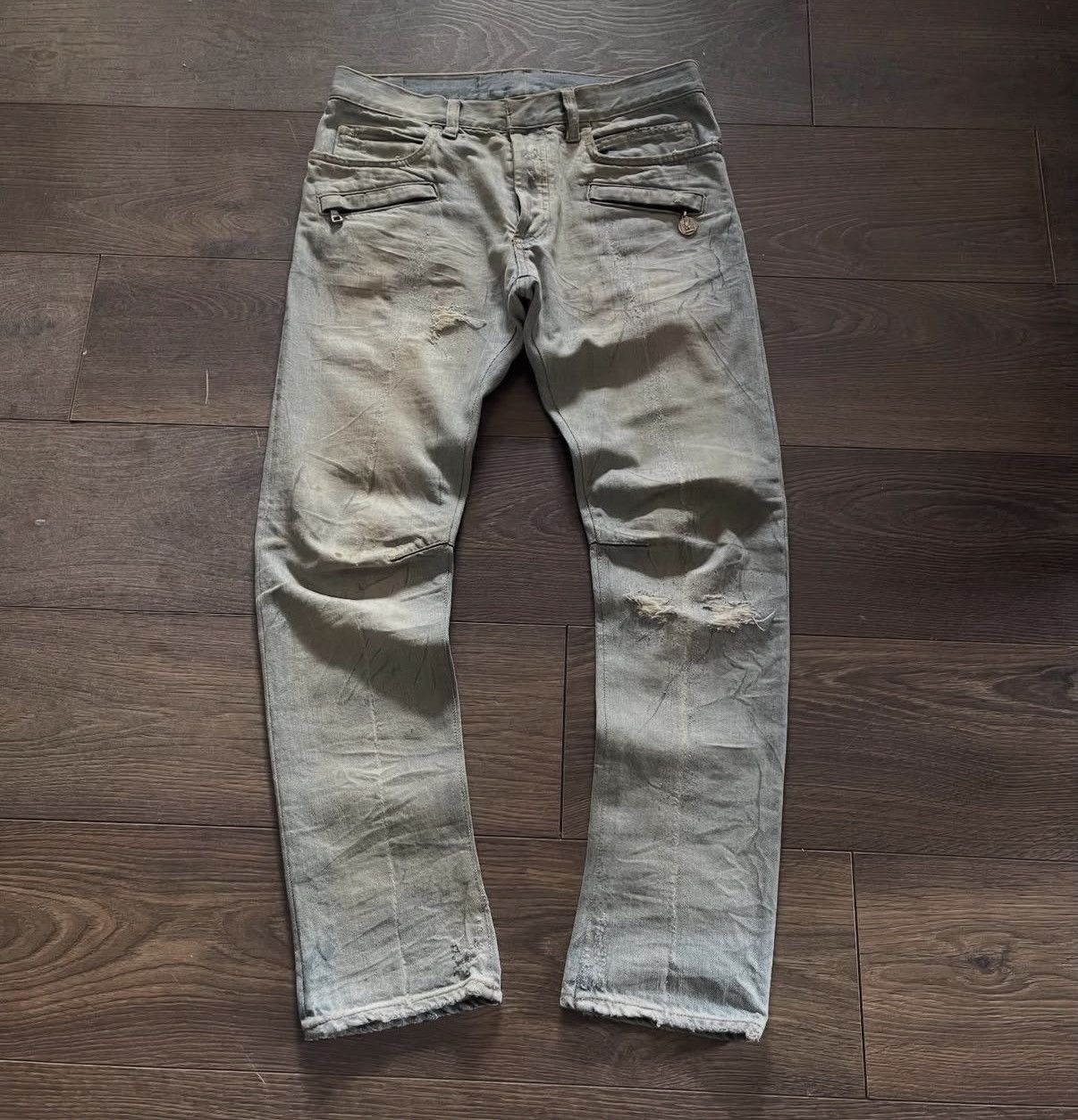 Balmain Balmain SS11 Eagle Coin Biker Jeans | Grailed
