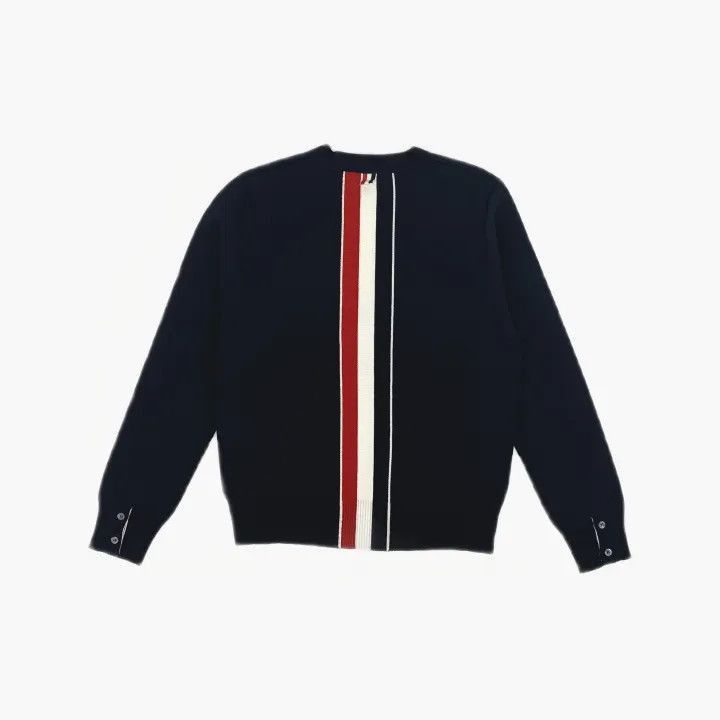 Thom Browne Thom Browne Black V-Neck Wool Sweater -2507 Size US S / EU 44-46 / 1 - 8 Thumbnail