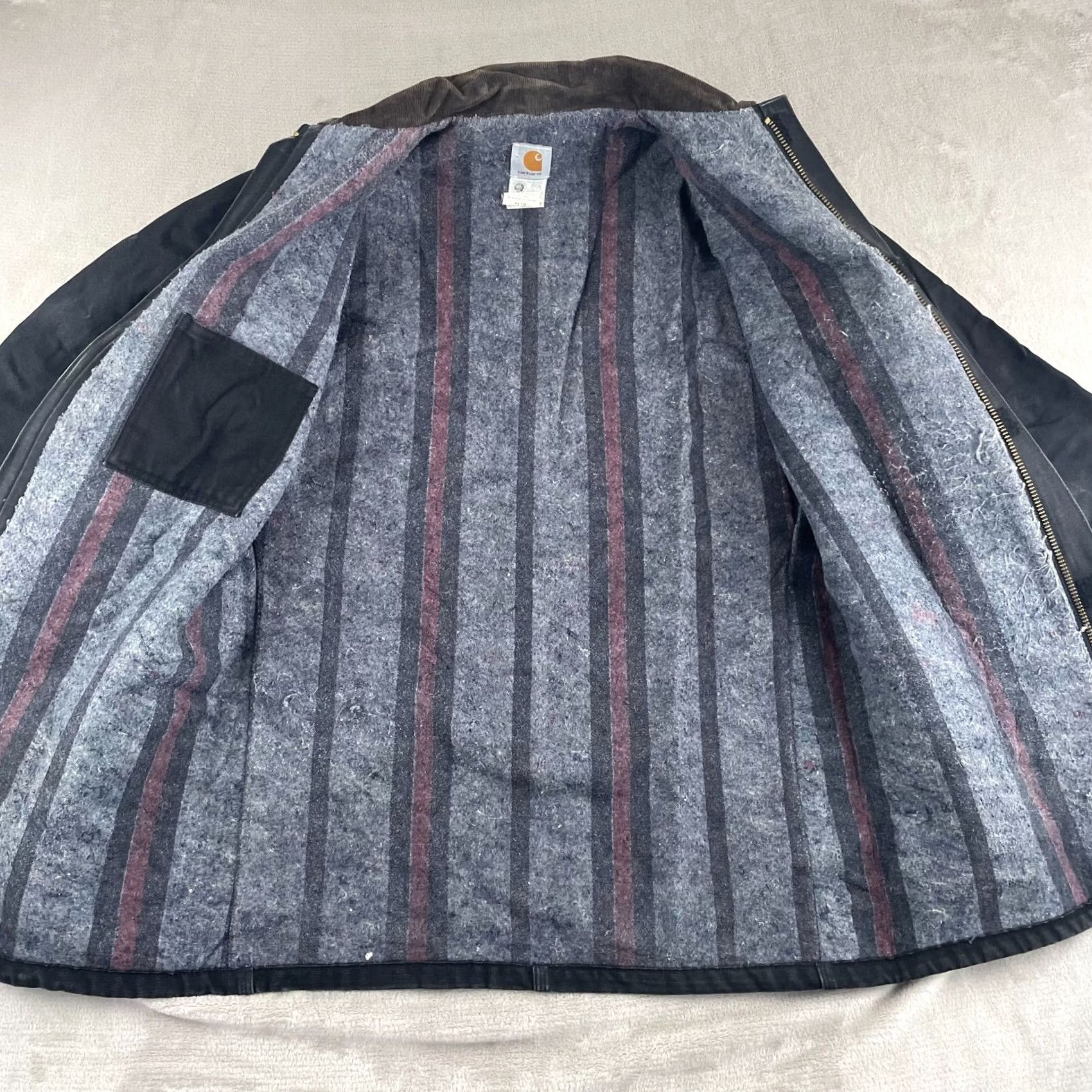 Carhartt Vintage Carhartt Jacket Men 42 Tall Black Lined C04 Denim Workwear Chore Coat USA Union Barn Shirt Size US XS / EU 42 / 0 - 3 Thumbnail
