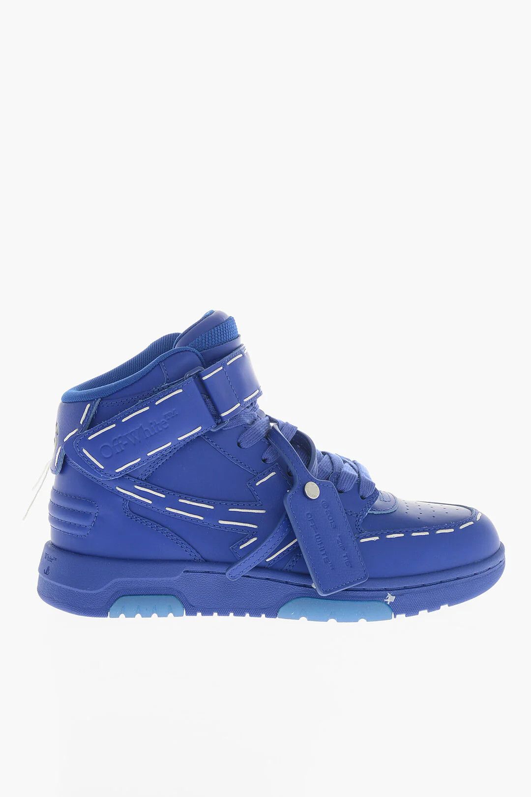 Off-White og1mm0426 Hi-Top Leather Sneakers in Blue Size US 7 / IT 37 - 1 Thumbnail