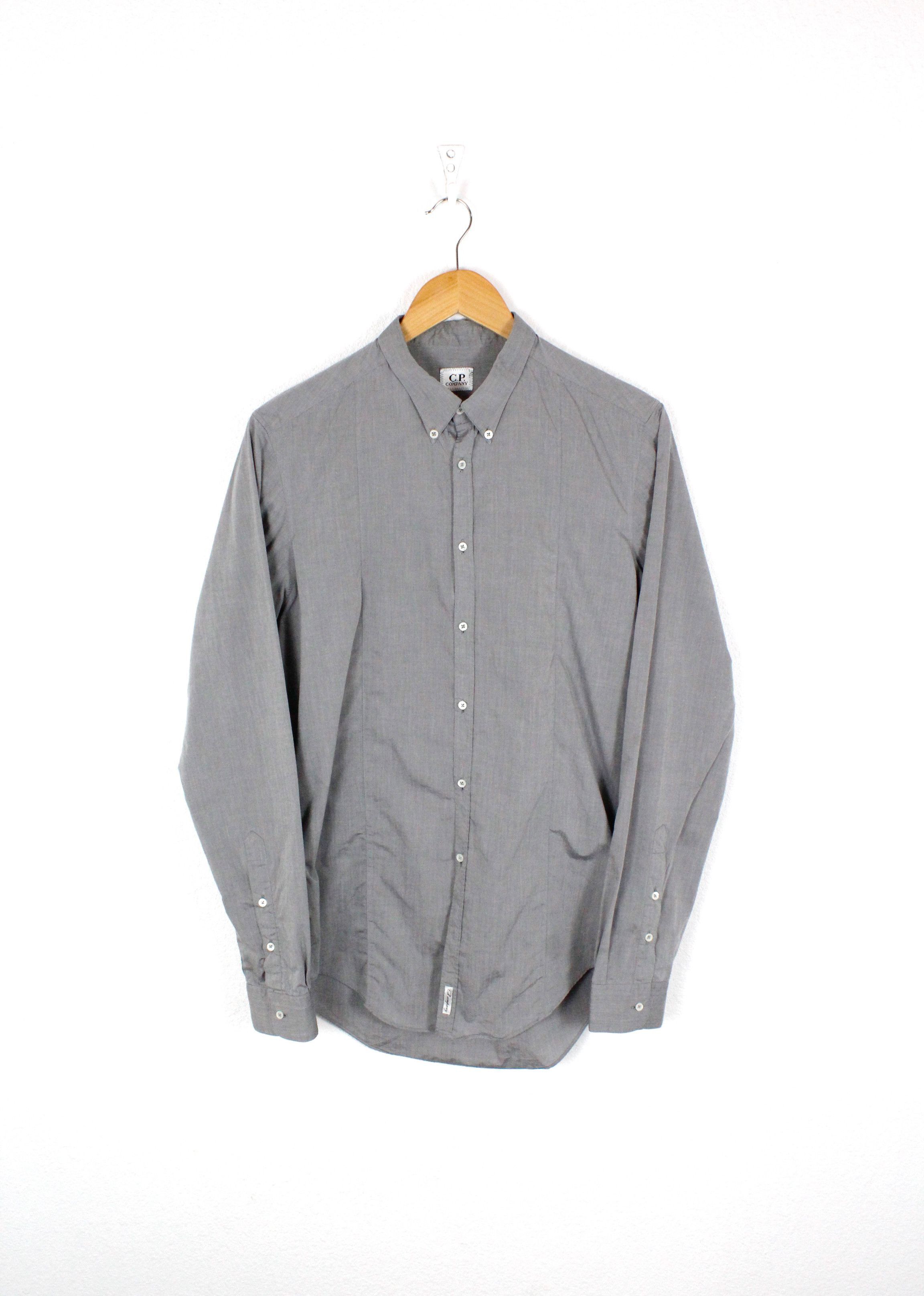 C.P. Company C.P. Company Gray Cotton Oxford Shirt Size US S / EU 44-46 / 1 - 1 Thumbnail