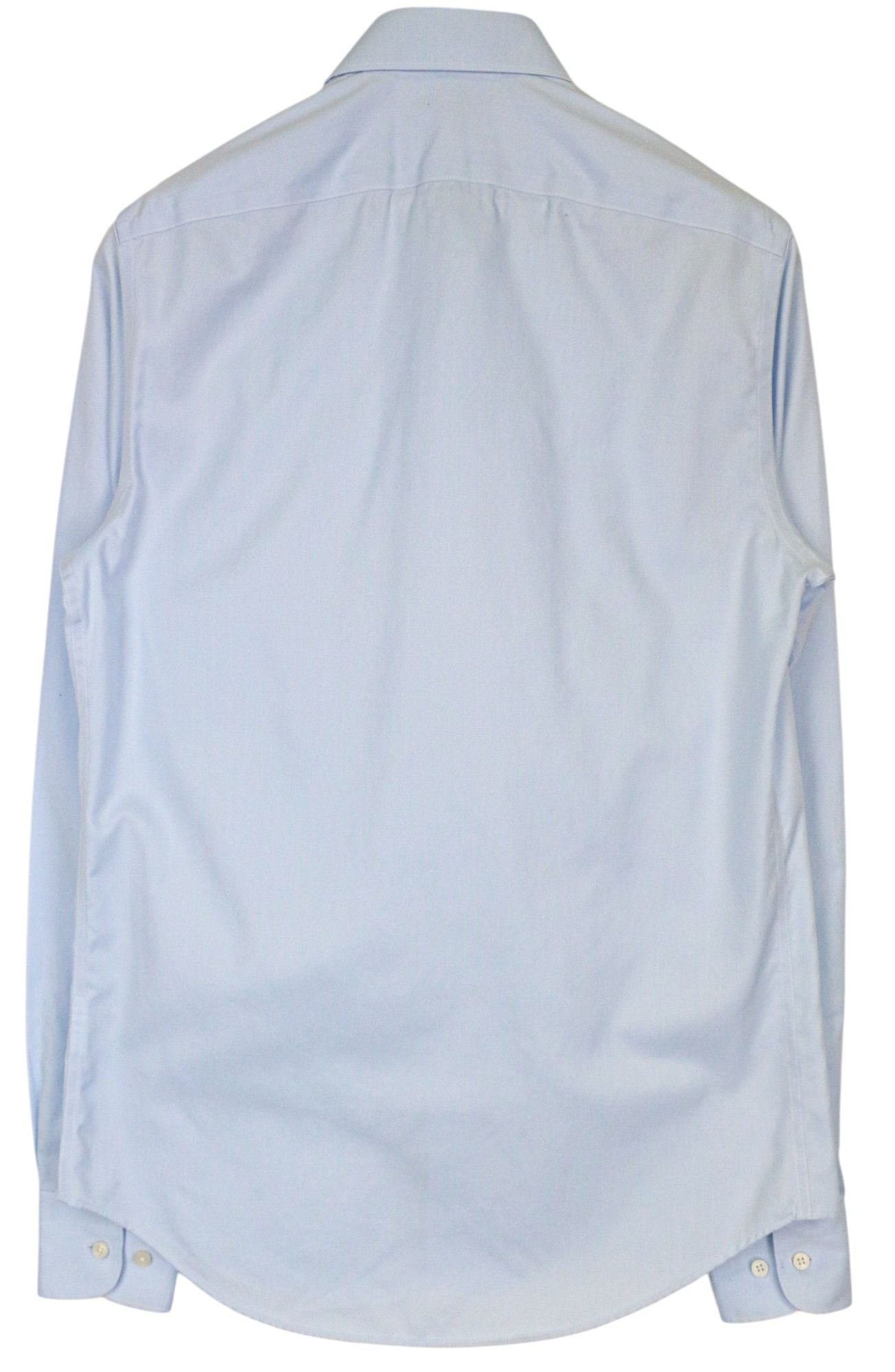 Suitsupply 38L/15L Slim Blue Cotton Long Sleeve Shirt 78907 Size 38L - 2 Thumbnail