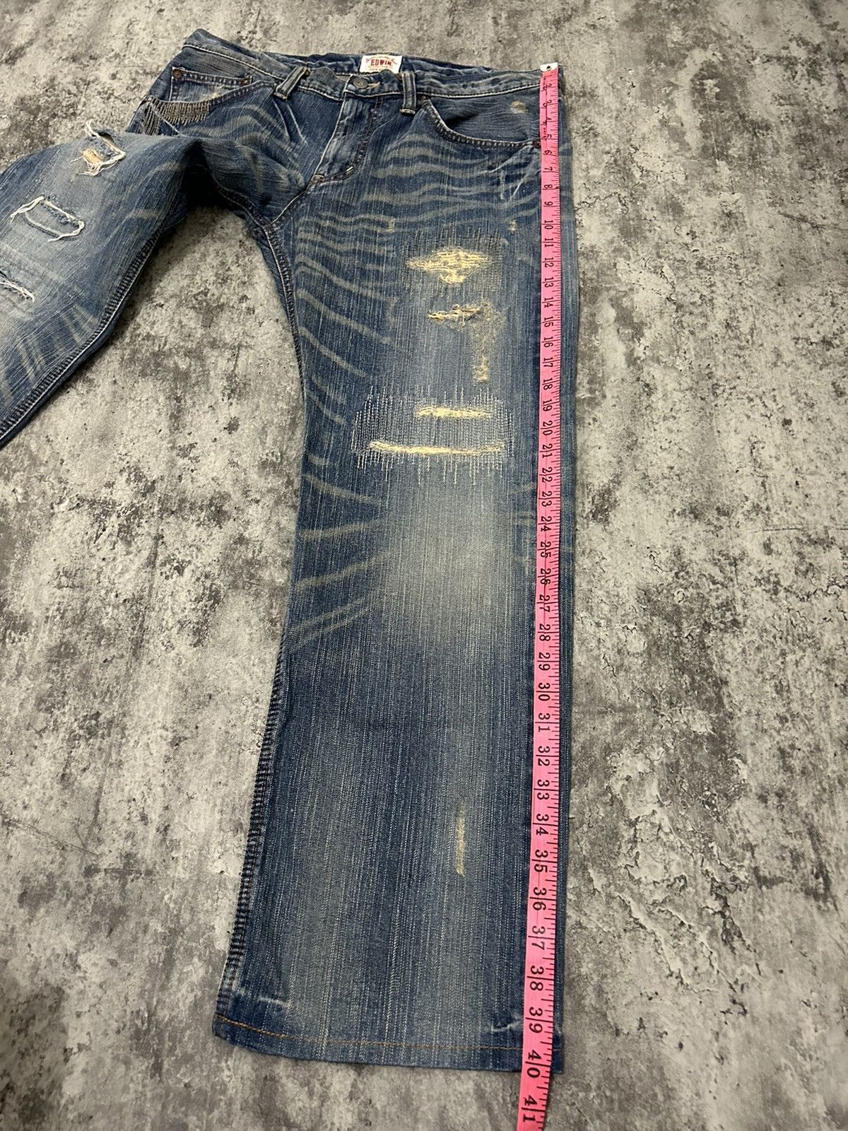 Edwin Vintage Edwin Japan Distressed Jeans Size US 36 / EU 52 - 21 Thumbnail