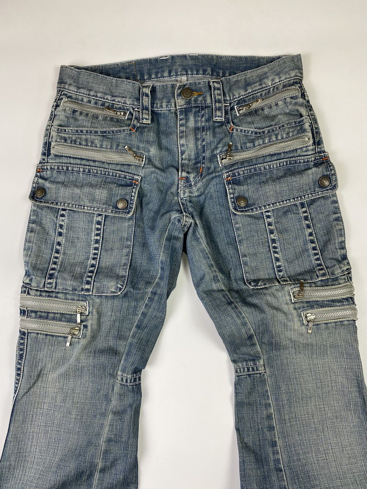 Tornado mart 📍flare jeans pocket buckle back pant 28x31