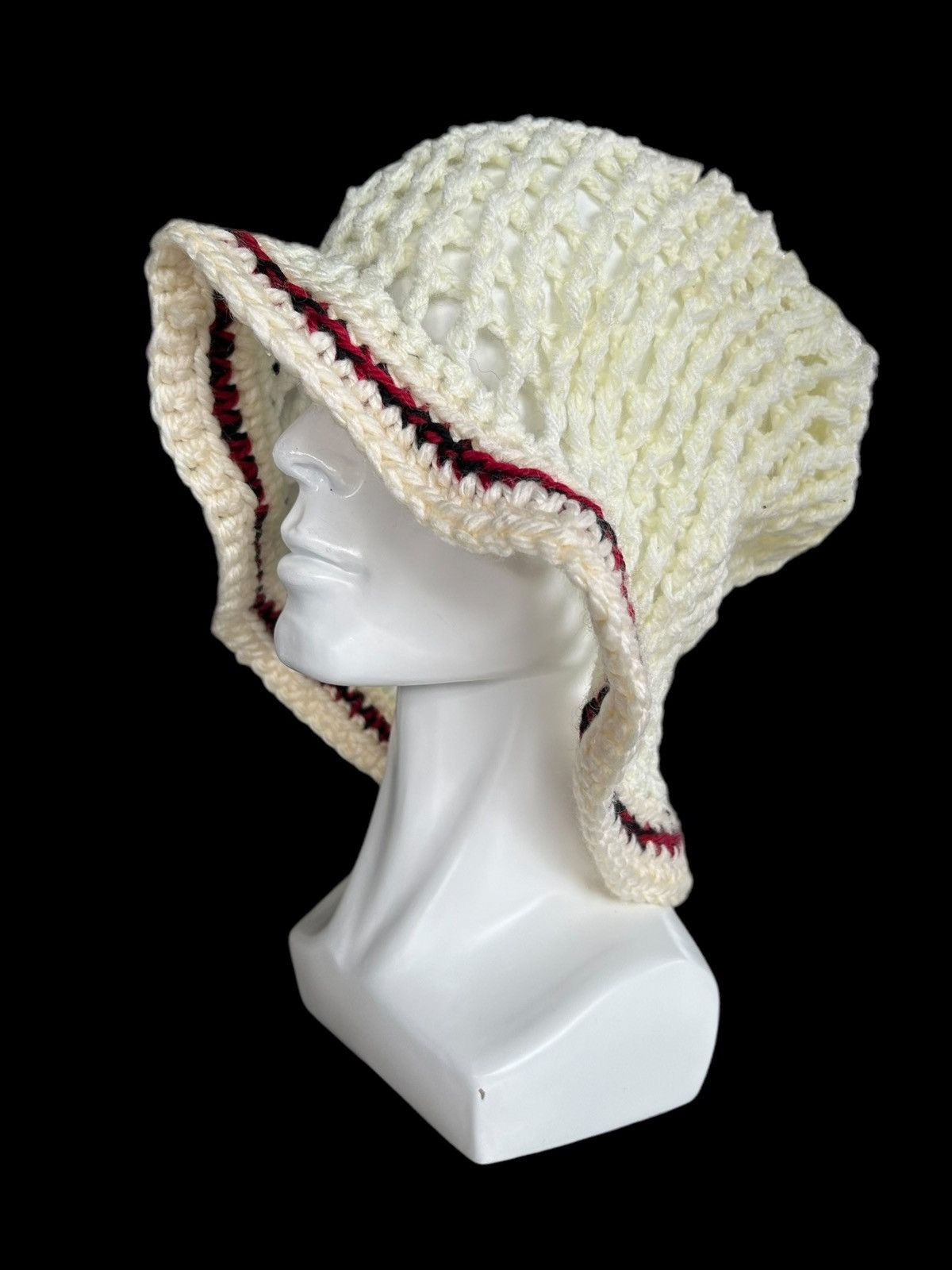 Japanese Brand × Kapital × Vintage Crochet Knitted Handmade Big Hats Rare Deisgn🎌☠️☠️ Size ONE SIZE - 1 Thumbnail