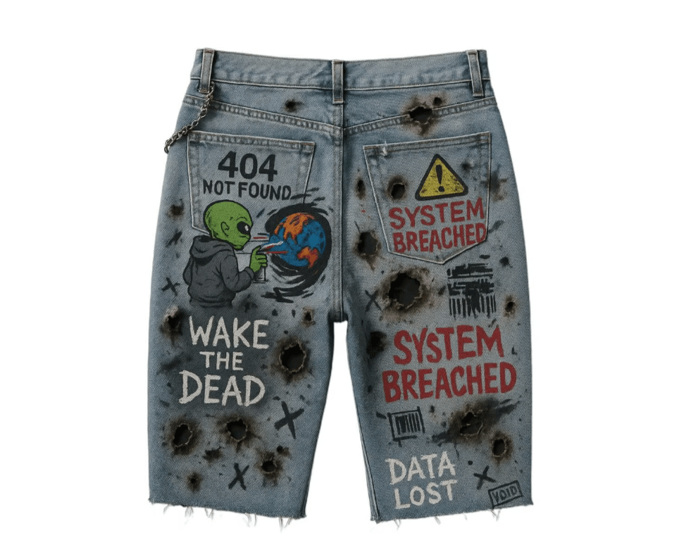 Japanese Brand Y2K Hip Hop Denim Shorts Size US 30 / EU 46 - 2 Thumbnail
