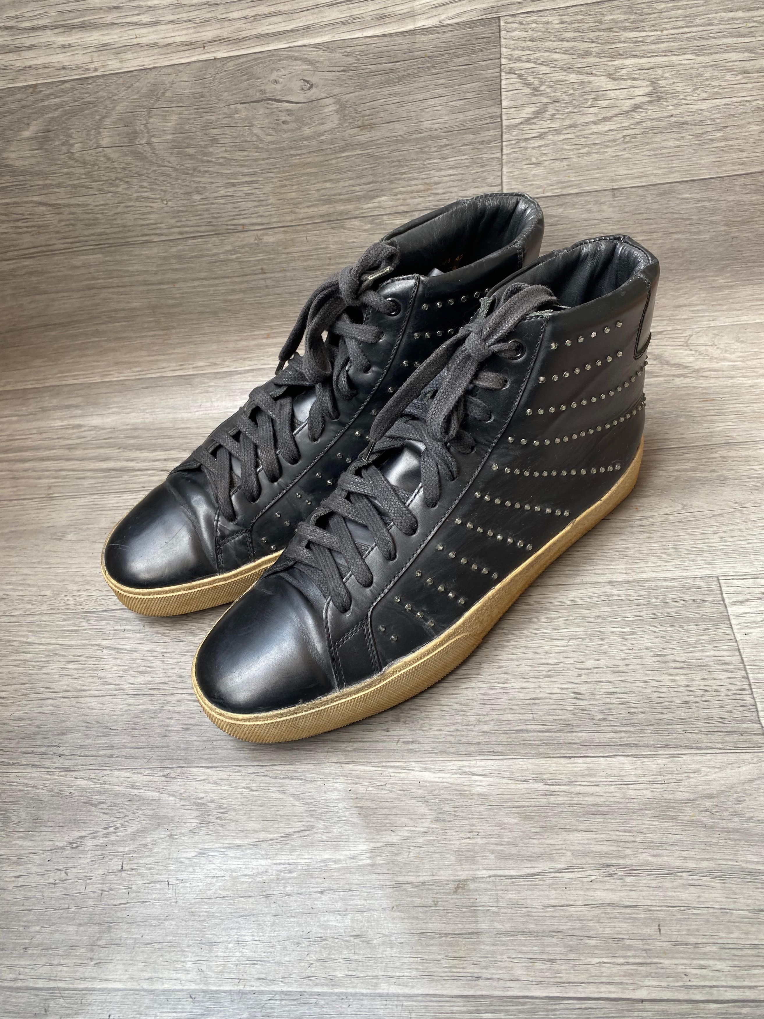 Saint Laurent Paris Saint Laurent Hi-Top Sneakers SL 06 Crystal Studded Size US 9.5 / EU 42-43 - 1 Thumbnail
