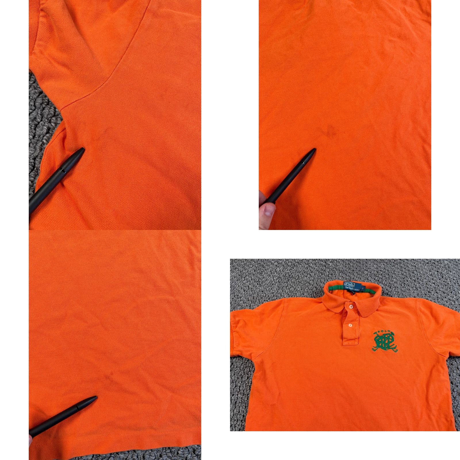 Polo Ralph Lauren Polo Ralph Lauren Embroidered Polo Shirt Adult Small Orange Pique Cotton Preppy Retro Mens Size US S / EU 44-46 / 1 - 8 Thumbnail
