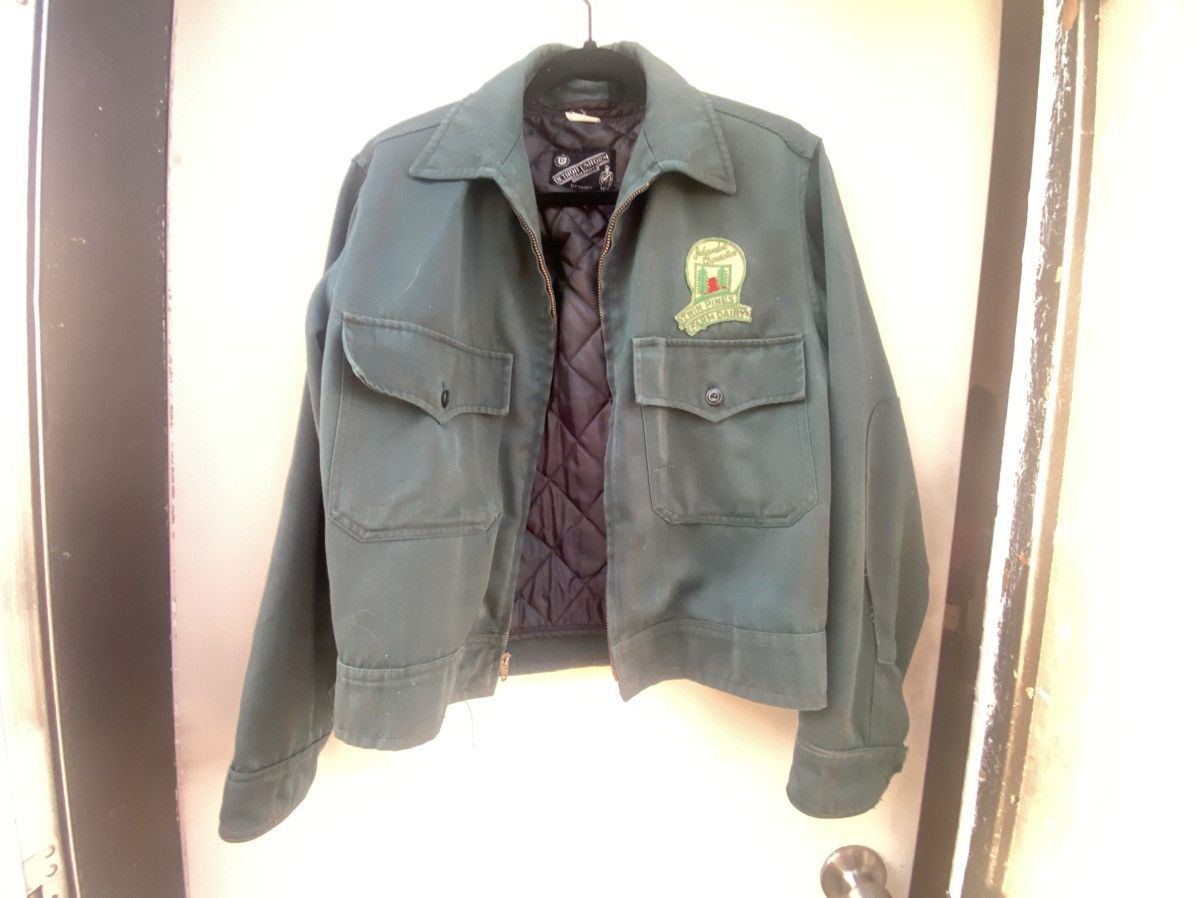 Vintage Vtg ww2 Detroit Uniform Company Twin Pines Farm Dairy Jacket Size US XXS / EU 40 - 2 Thumbnail