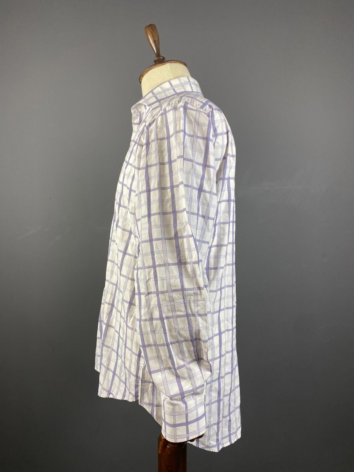 Etro Etro Milano White Check Long Sleeve Button Down Shirt 42 Size US M / EU 48-50 / 2 - 6 Thumbnail