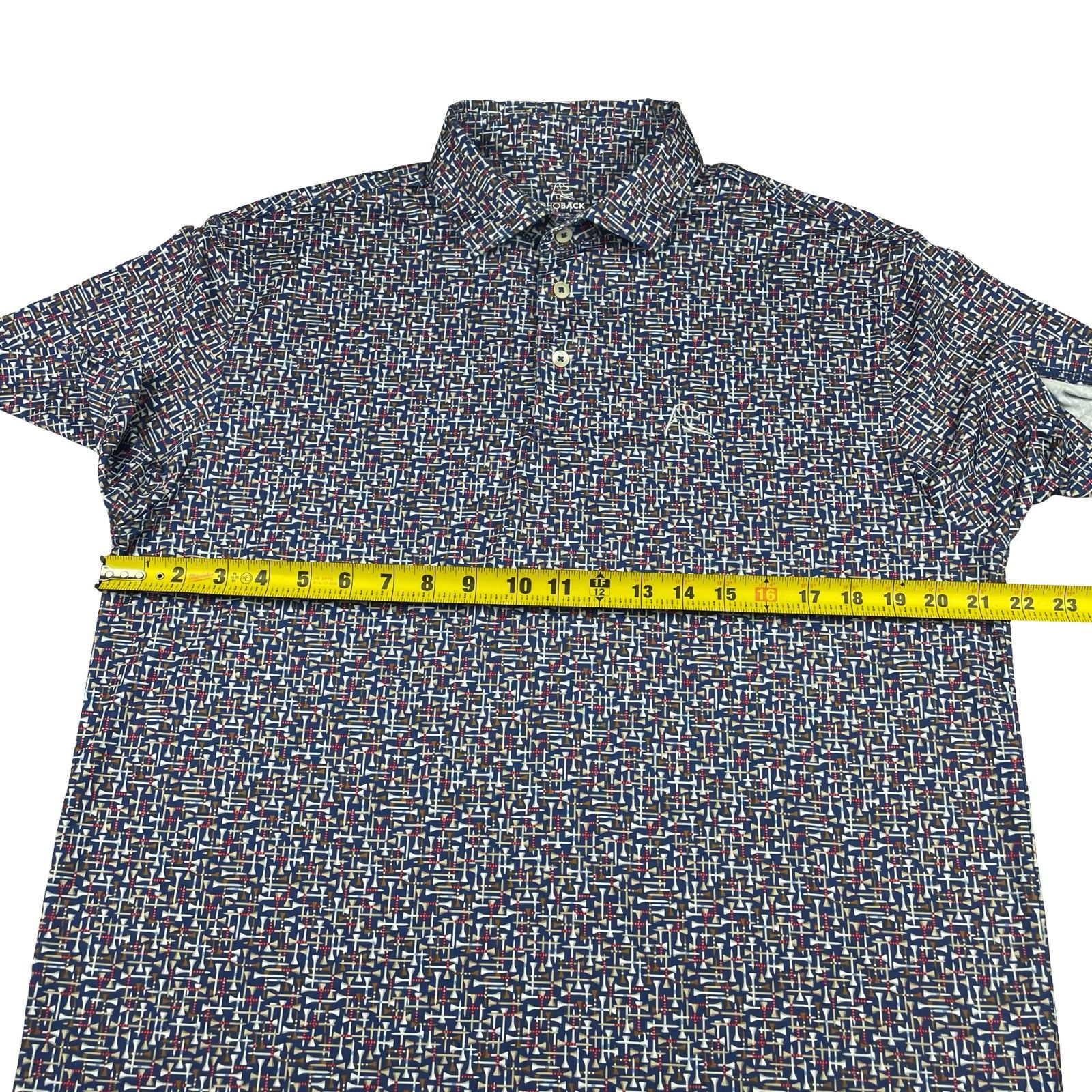 Other Rhoback Men's Performance S/S Golf Polo Shirt Blue/Golf Tees Size US S / EU 44-46 / 1 - 6 Thumbnail