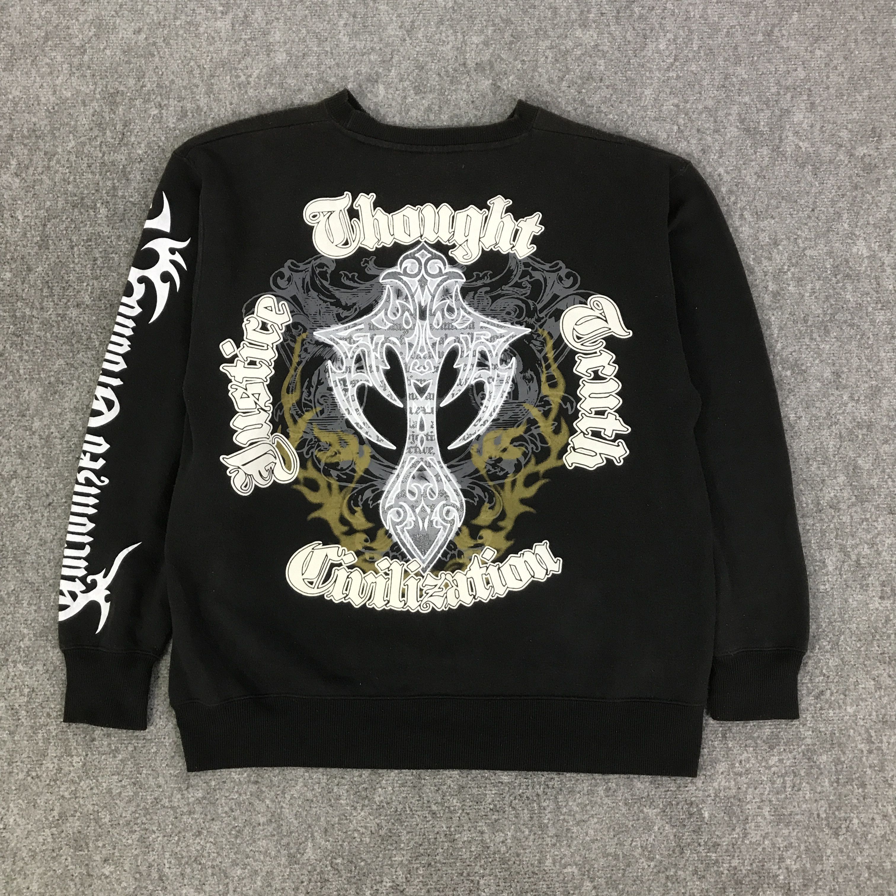 Japanese Brand GOTHIC DESIGN JAPAN GRAND CROSS SWEATSHIRT K101B10 Size US L / EU 52-54 / 3 - 1 Thumbnail