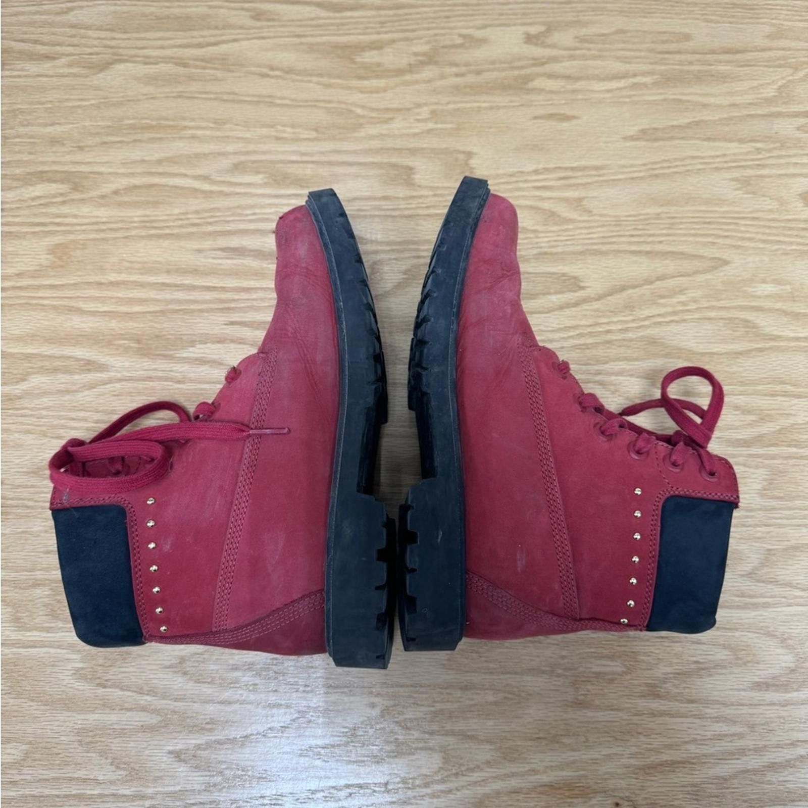 Timberland Timberland Heritage 6" Boots – Red Suede – Size 8 Size US 8 / IT 38 - 3 Thumbnail