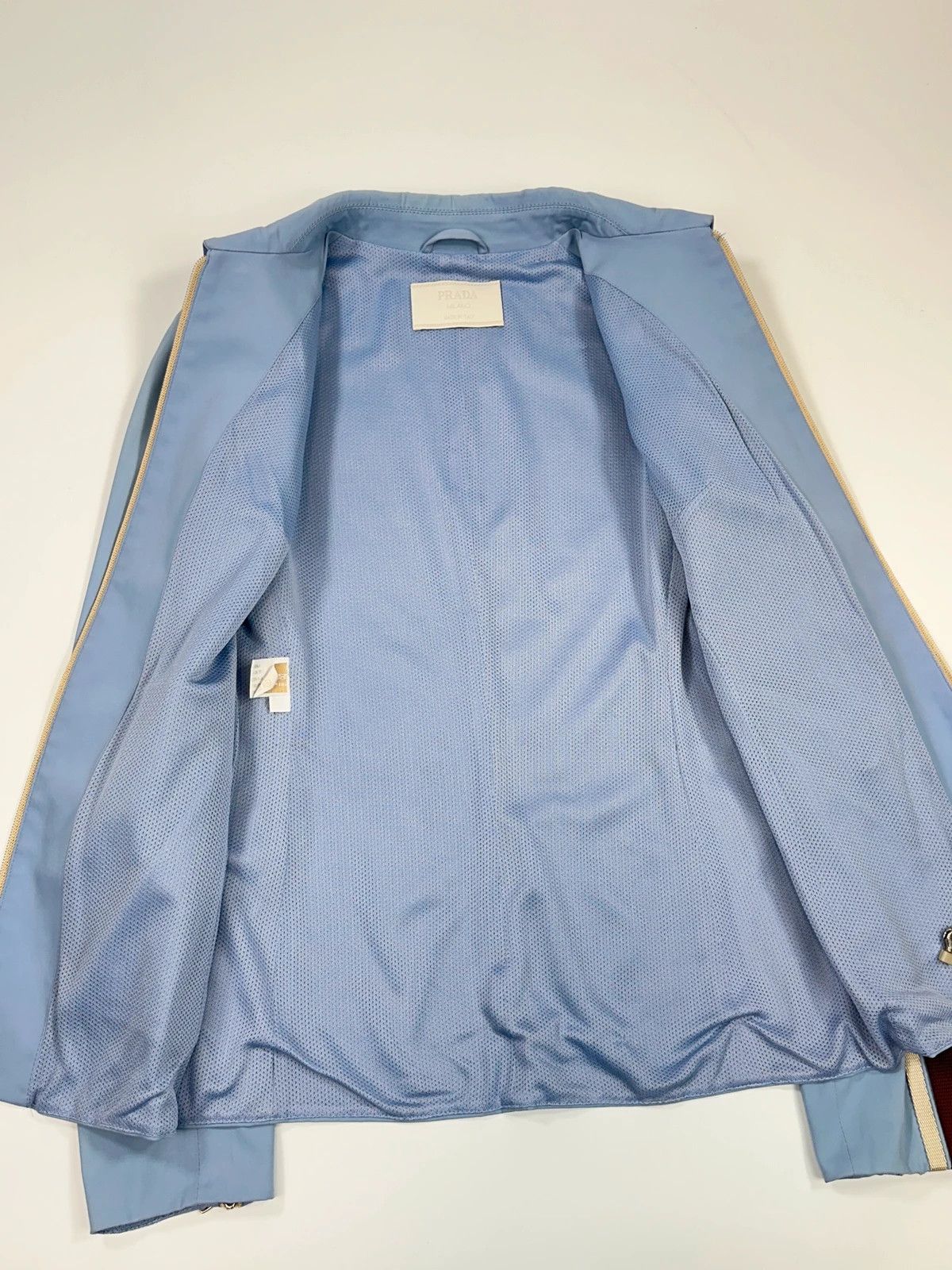 Prada Prada Milano SS2000 Baby Blue Stripes Shirt Jacket Size M / US 6-8 / IT 42-44 - 8 Thumbnail