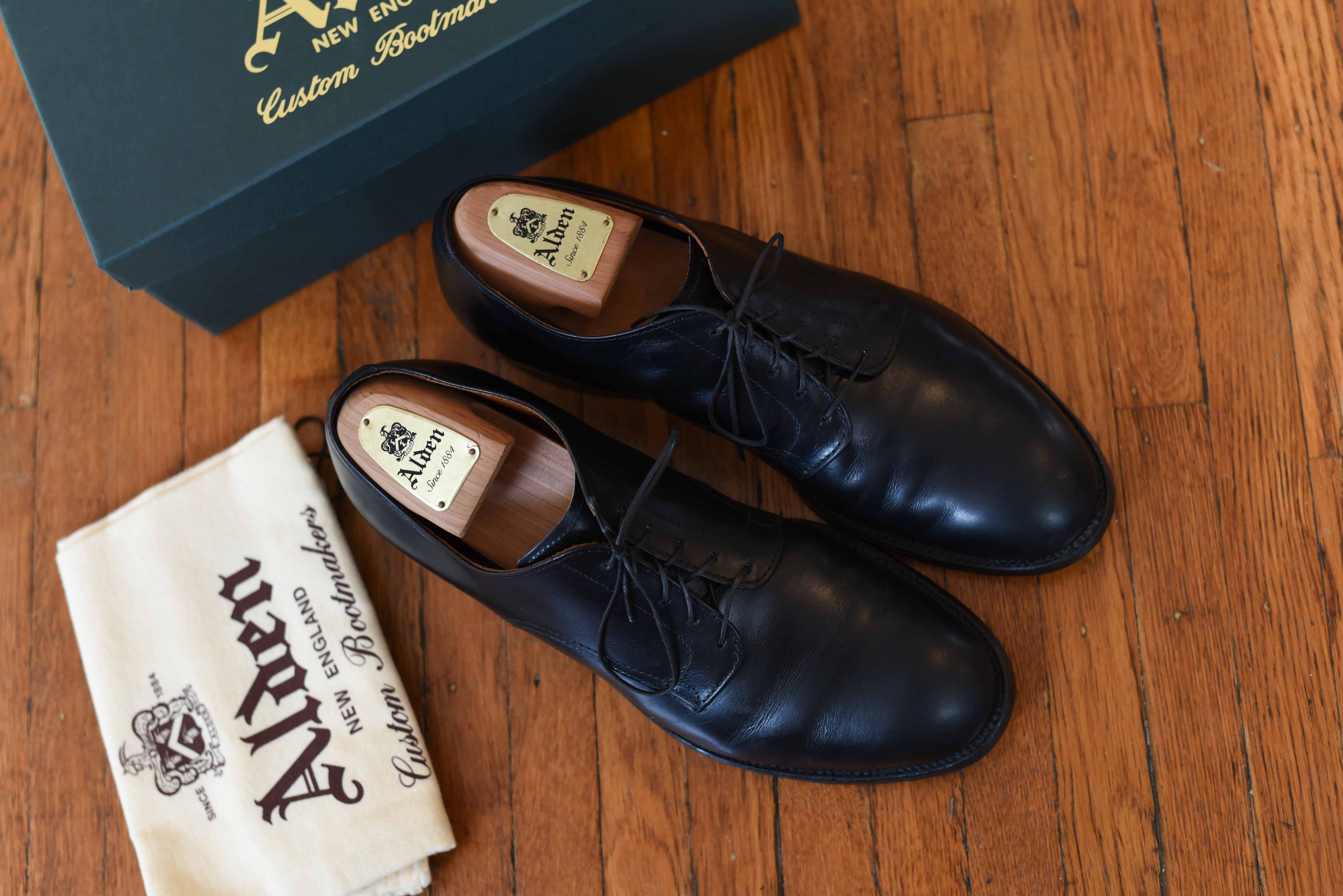 Alden Alden Modified Last Derby 53517 Size 10 D B/D Black Calf Size US 10 / EU 43 - 4 Thumbnail