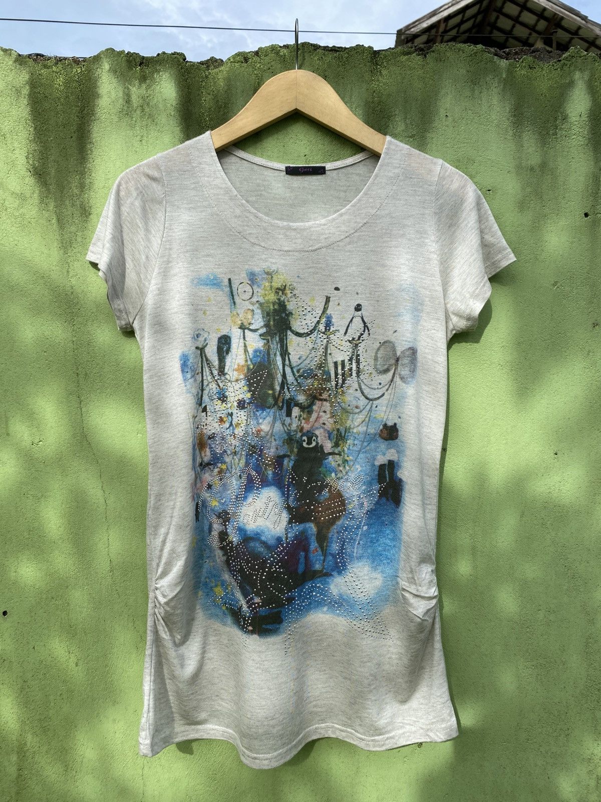 Japanese Brand Gofi Japanese Vintage Surreal Art Graphic Tee Studded Detail Size M / US 6-8 / IT 42-44 - 1 Thumbnail