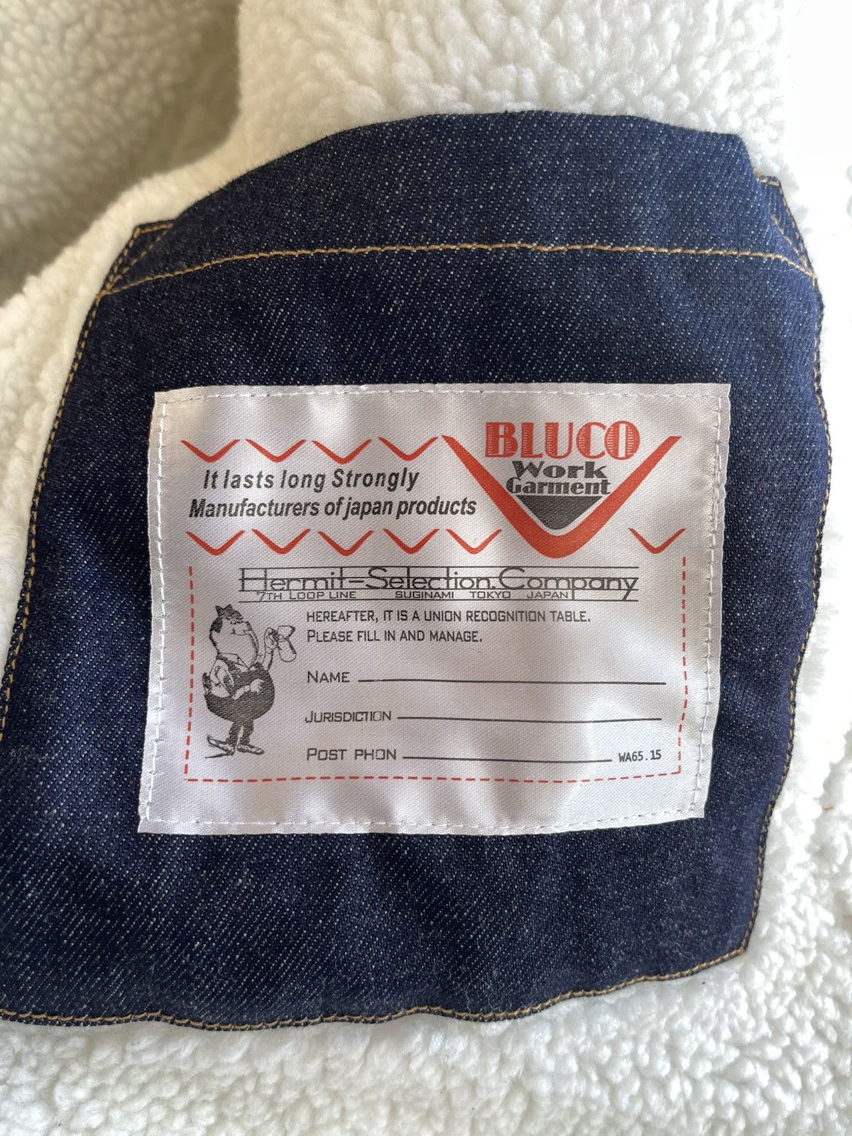 Japanese Brand Bluco Work Garment Boa Riders Sherpa Denim Jacket Lee Storm Size US L / EU 52-54 / 3 - 13 Thumbnail