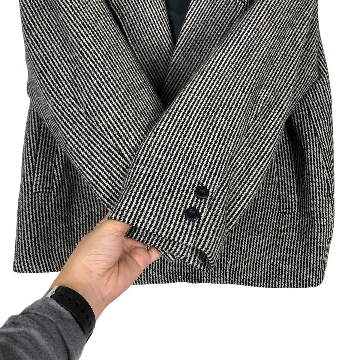 Japanese Brand 🔥Vintage Wool Jacket Bomber Herringbone Issey Miyake Japan Size US M / EU 48-50 / 2 - 15 Thumbnail