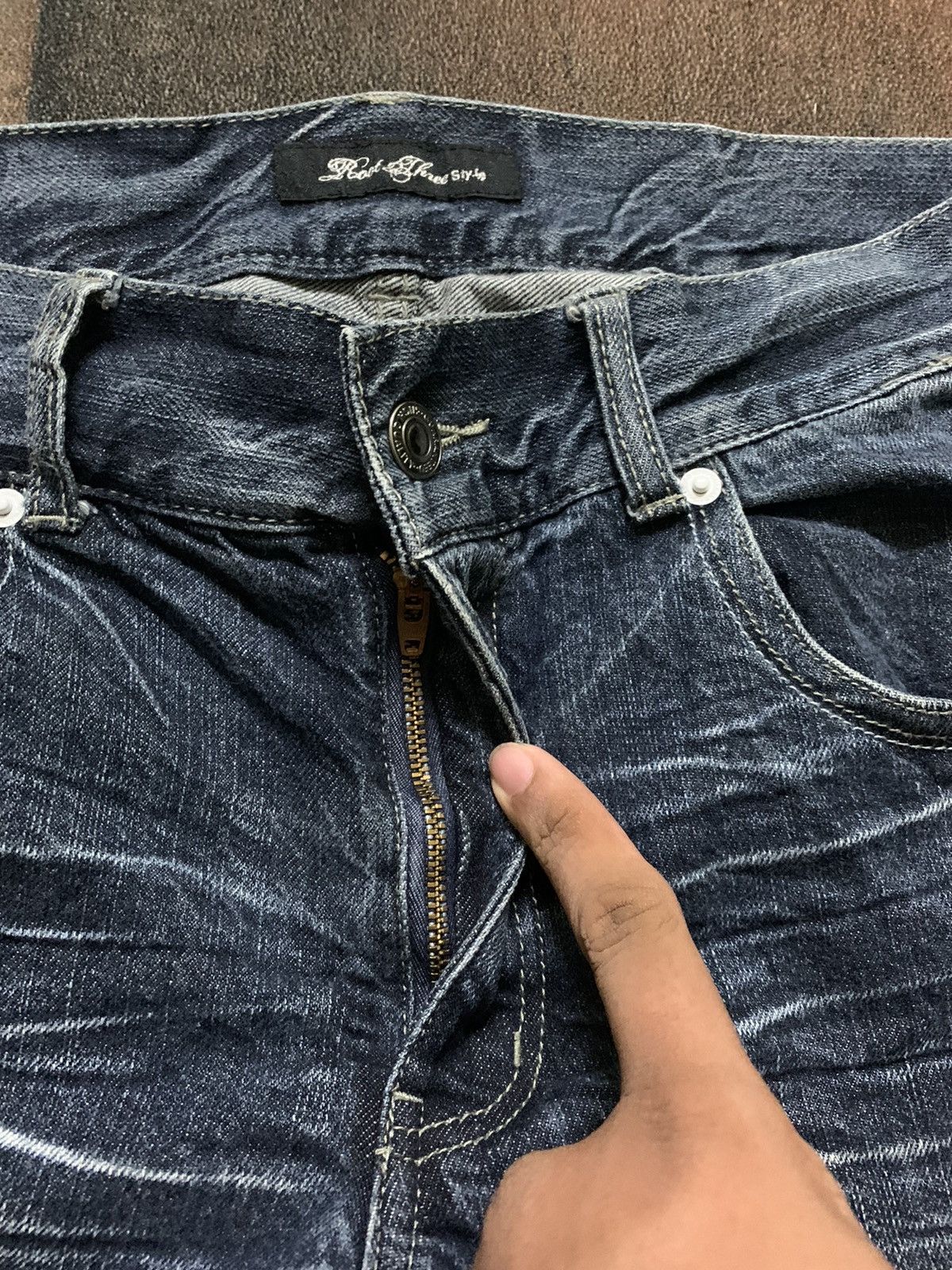 If Six Was Nine × Japanese Brand × Le Grande Bleu (L.G.B.) root three style stone wash faded jeans punk grunge japanese Size US 32 / EU 48 - 9 Thumbnail