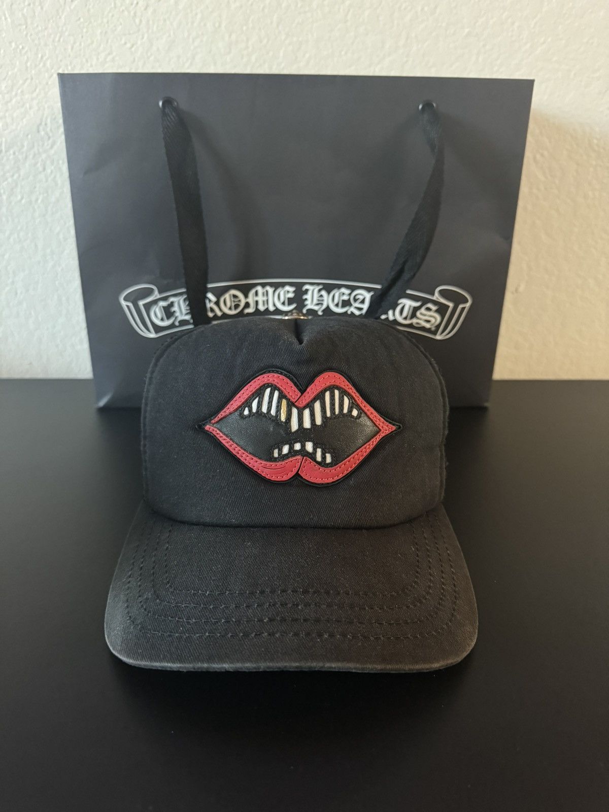 chrome-hearts-steal-chrome-hearts-matty-boy-leather-chomper-hat-grailed