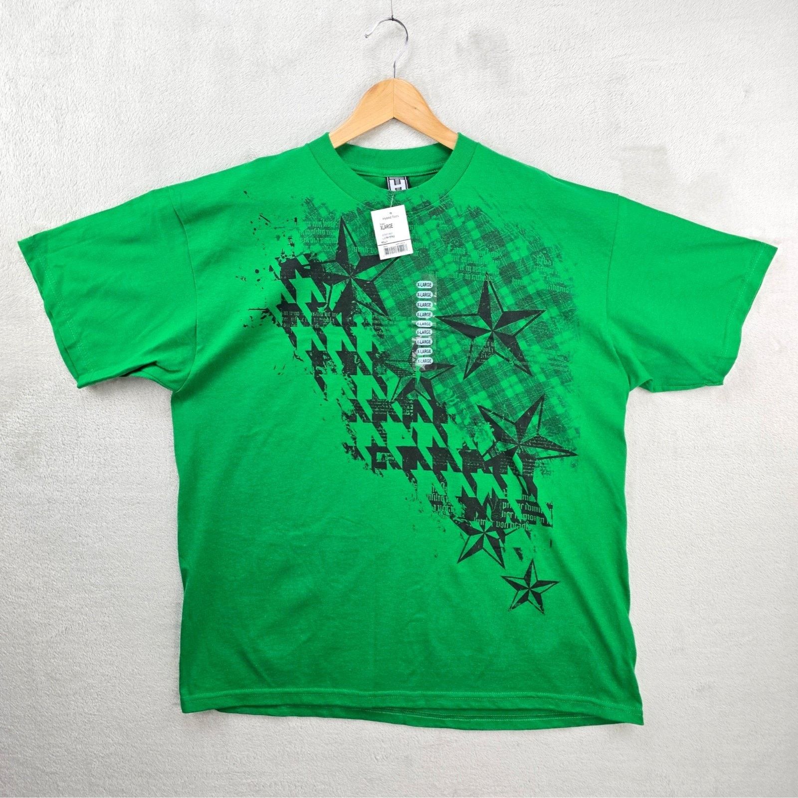 Other Vtg Y2K Hybrid Tee Shirt XL Stars Plaid Pinkman Grunge Size US XL / EU 56 / 4 - 1 Thumbnail