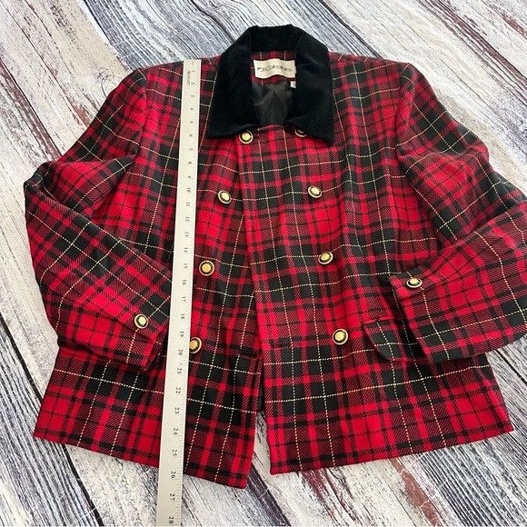 JH Collectibles Vintage JH Collectibles 100% Wool Red and Black Plaid Double Size XXL / US 16-18 / IT 52-54 - 9 Thumbnail