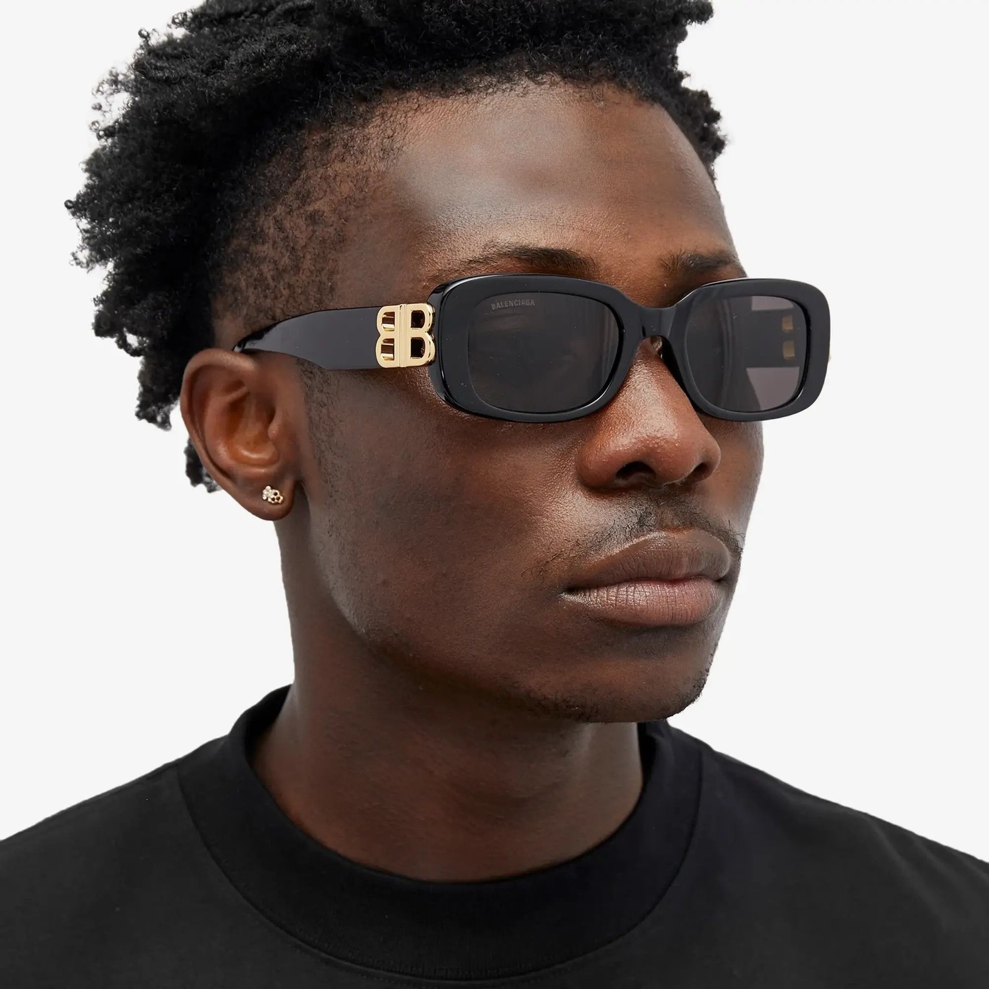 image of New Balenciaga Dynasty Bb0310Sk - 001 Sunglasses in Black, Men's
