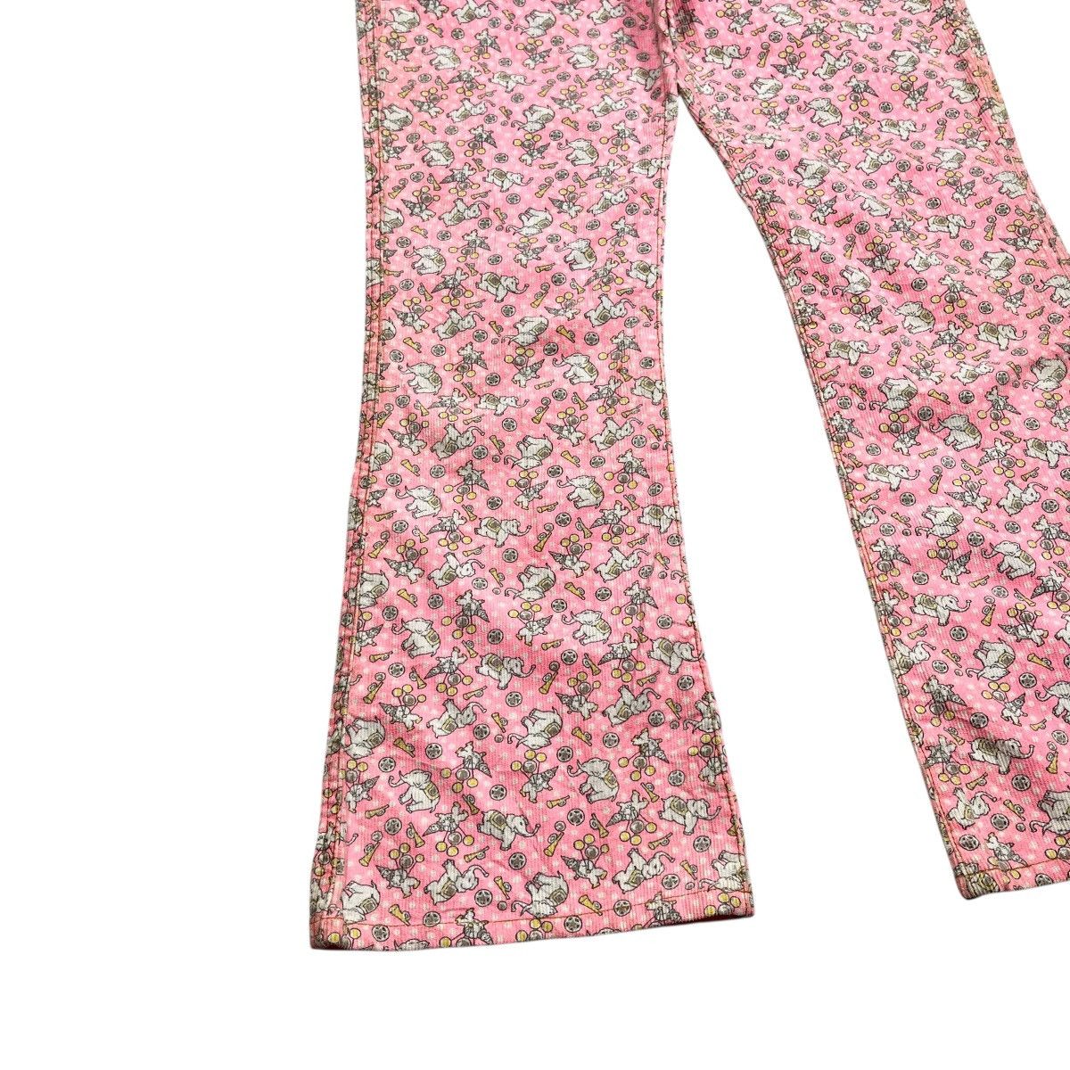 Zucca Zucca Elephent Printed Flare Corduroy Pants Size US 27 - 3 Thumbnail